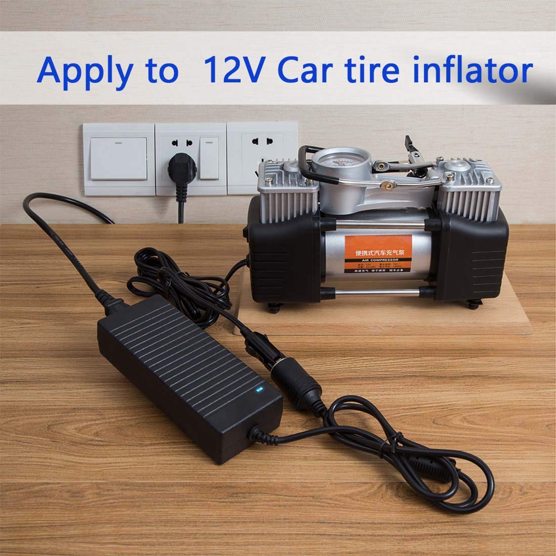 TEHUS ac to dc Power supplyr 100V ~ 240V to 12V 8A 96w Car Lighter Household Socket car Vacuum Cleaner Refrigerator car wash Machine Power Adapter 6
