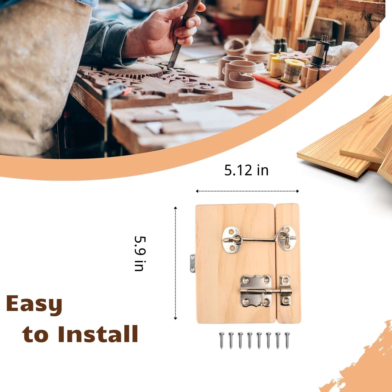 Montessori Wooden Busy Board DIY Accessories Parts Set-DIY Materials for Parents-Sensory Board Items-Activity Parts-Preschool Educational Toy-Sensory Wall Material Kit-Wooden Door 3