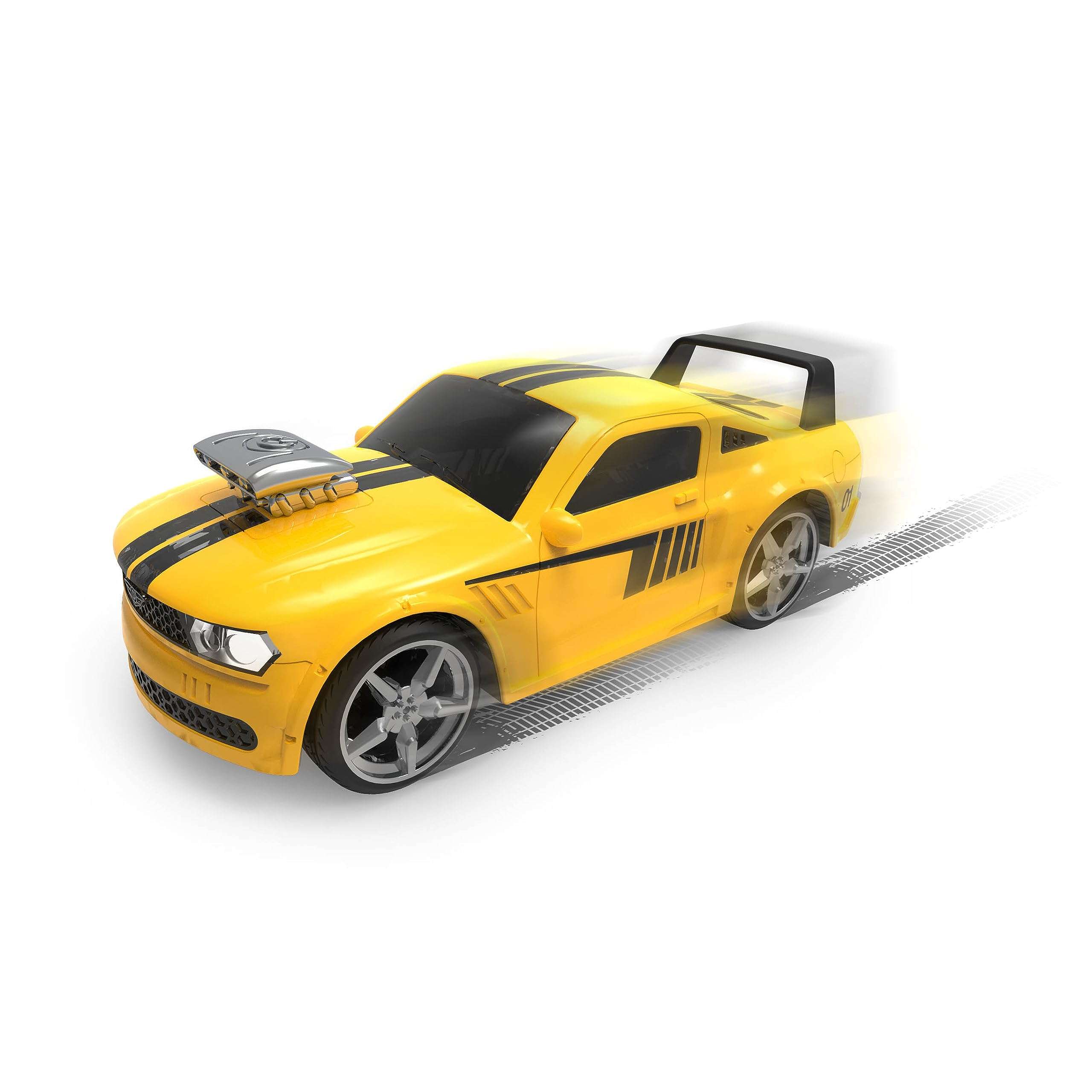 Driven by Battat – DRIVEN By Battat – Toy Race Car – Push & Go Toy Car – Lights and Sounds – Kids 3 Years + – Yellow Sports Car Blitz 4