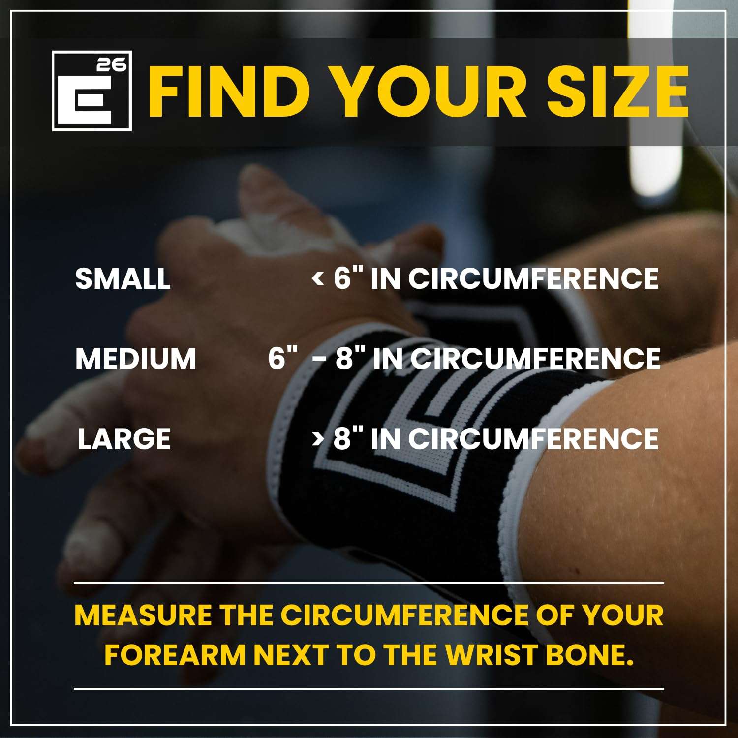 Element 26 Wrist Sweat Bands (4 Pack) - Sweat Wicking for Men and Women - Sweat Bands for Cross Training, Weightlifting, Functional Fitness, Sports - Black, Large 4