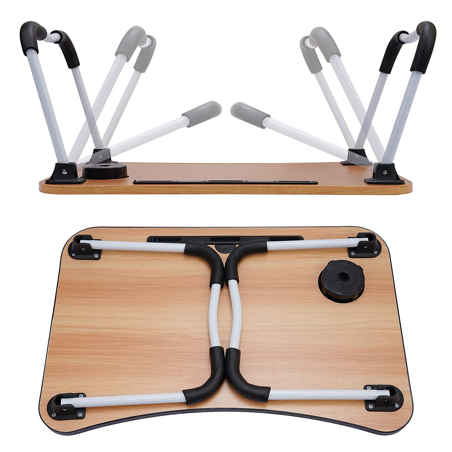Generic LTT-0009 Multipurpose Laptop Table with Dock Stand & Non-Slip Legs Foldable and Portable Lapdesk for Study & Bed (Random Colour) 4