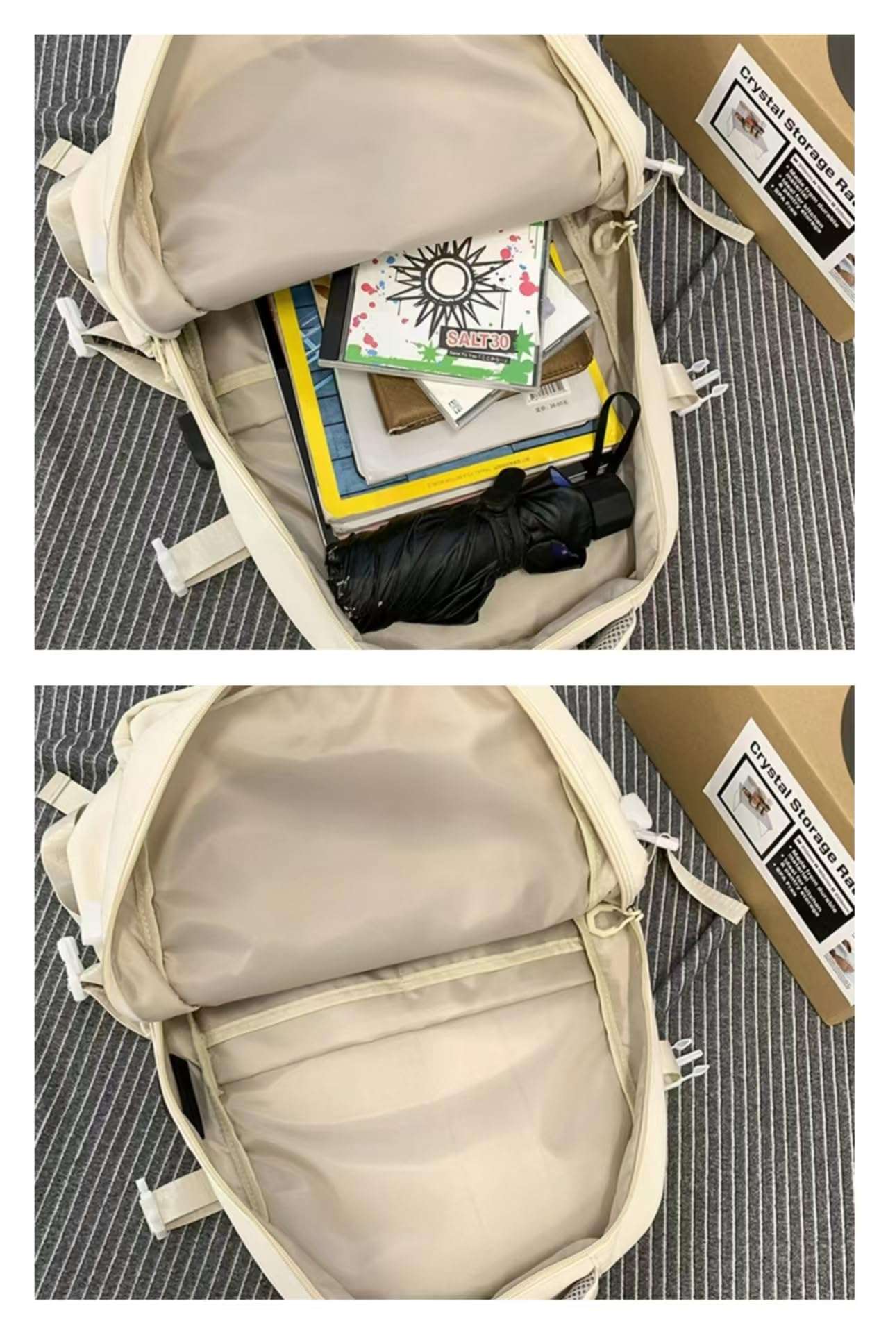 MININAI Preppy Backpack for Women Teen Girls Boys Large Laptop Bookbag Casual College Daypack Cute Aesthetic School Supplies (Blue) 5