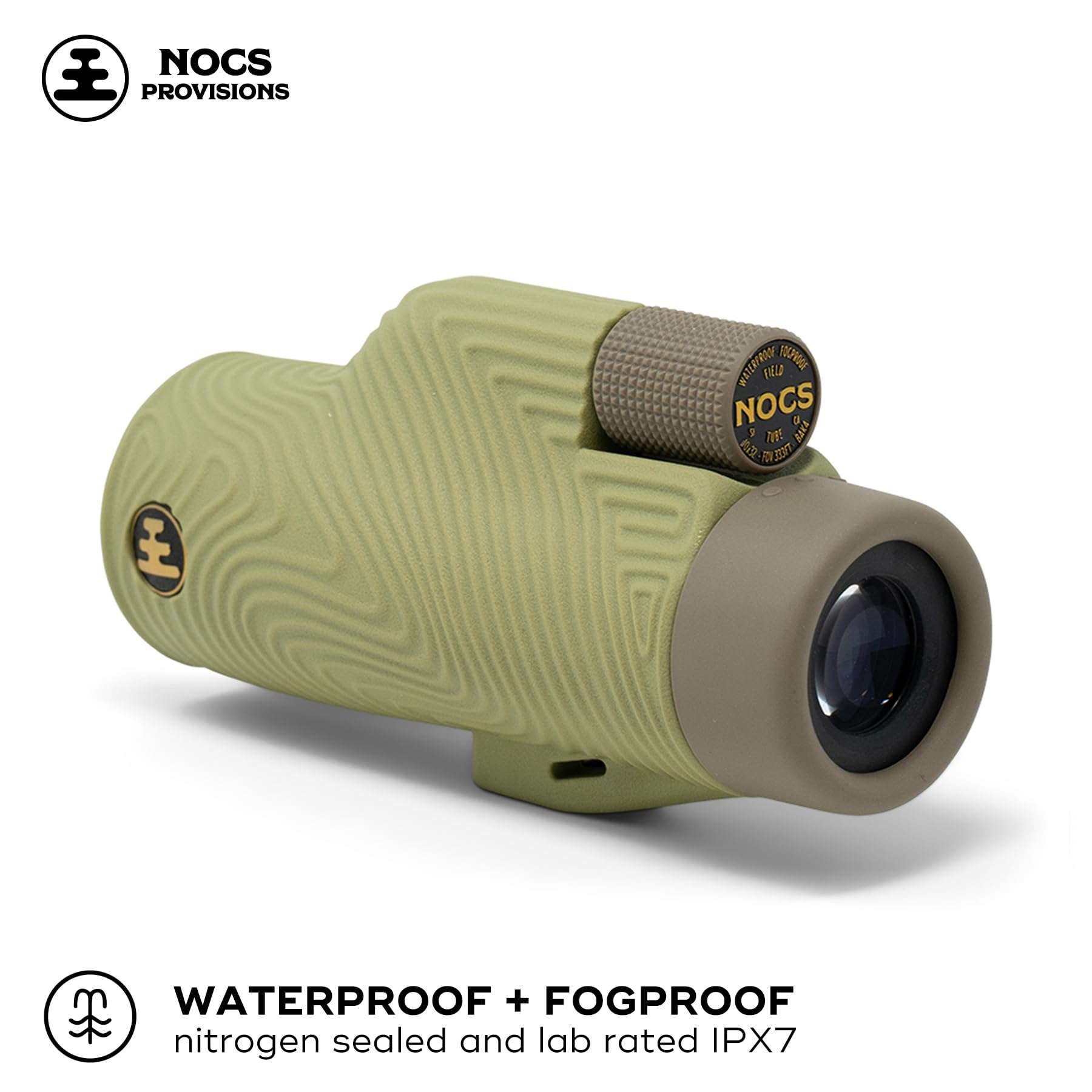 Nocs Provisions Field Tube 10x32 Waterproof Monocular, 10X Magnification Telescope, Bak4 Prism, Wide Field of View for Bird Watching, Backpacking & Wildlife Viewing - Ponderosa Green 5