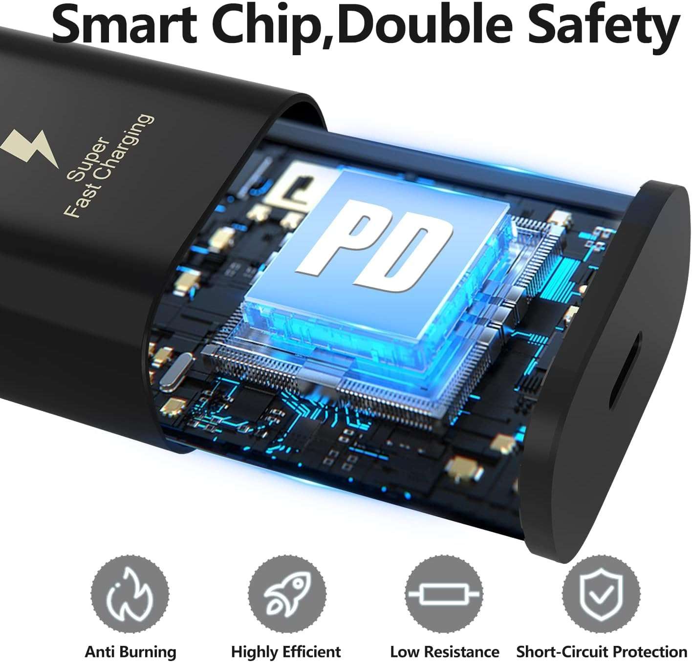 1 Pack-for Samsung Galaxy S23 S22, S21, Note 20 Fast Charging Type C,25w USB C Super Fast Charger Type C Wall Charger Block Android Phone Cable for Samsung Galaxy S20 Plus Ultra 6ft Black 5