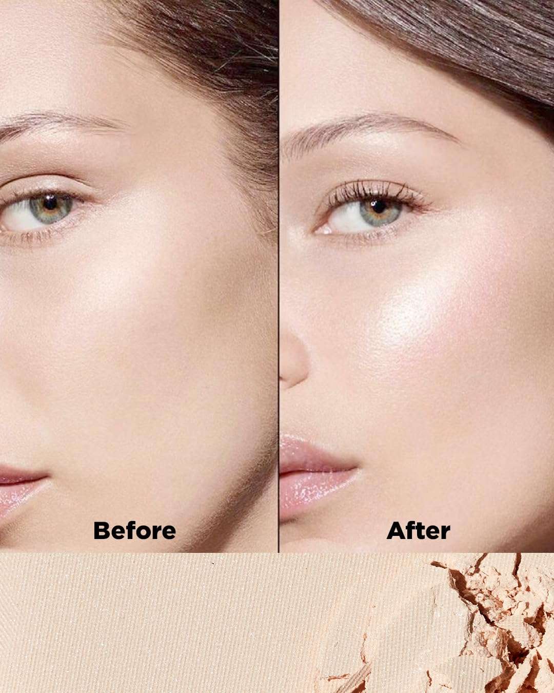 THESAEM Glam Glow Pact - Illuminating Pressed Powder for Oily & Combo Skin - Matte Finish with Radiant Finish - Sebum Control Pore Refining Pact with Natural Luminous Glow, 0.3oz. 4