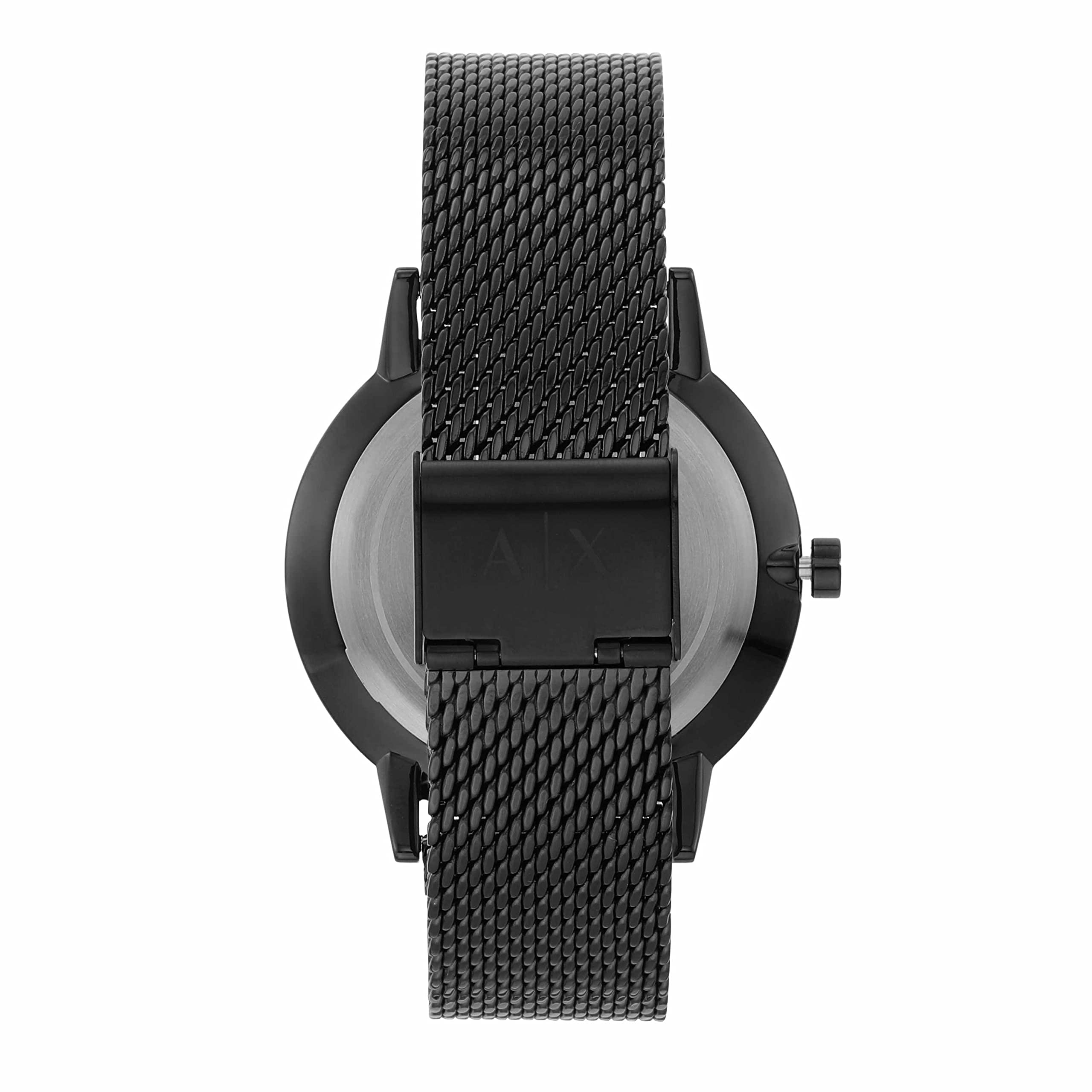 Armani Exchange Stainless Steel Analog Black Dial Men Watch-Ax2716, Black Band 3