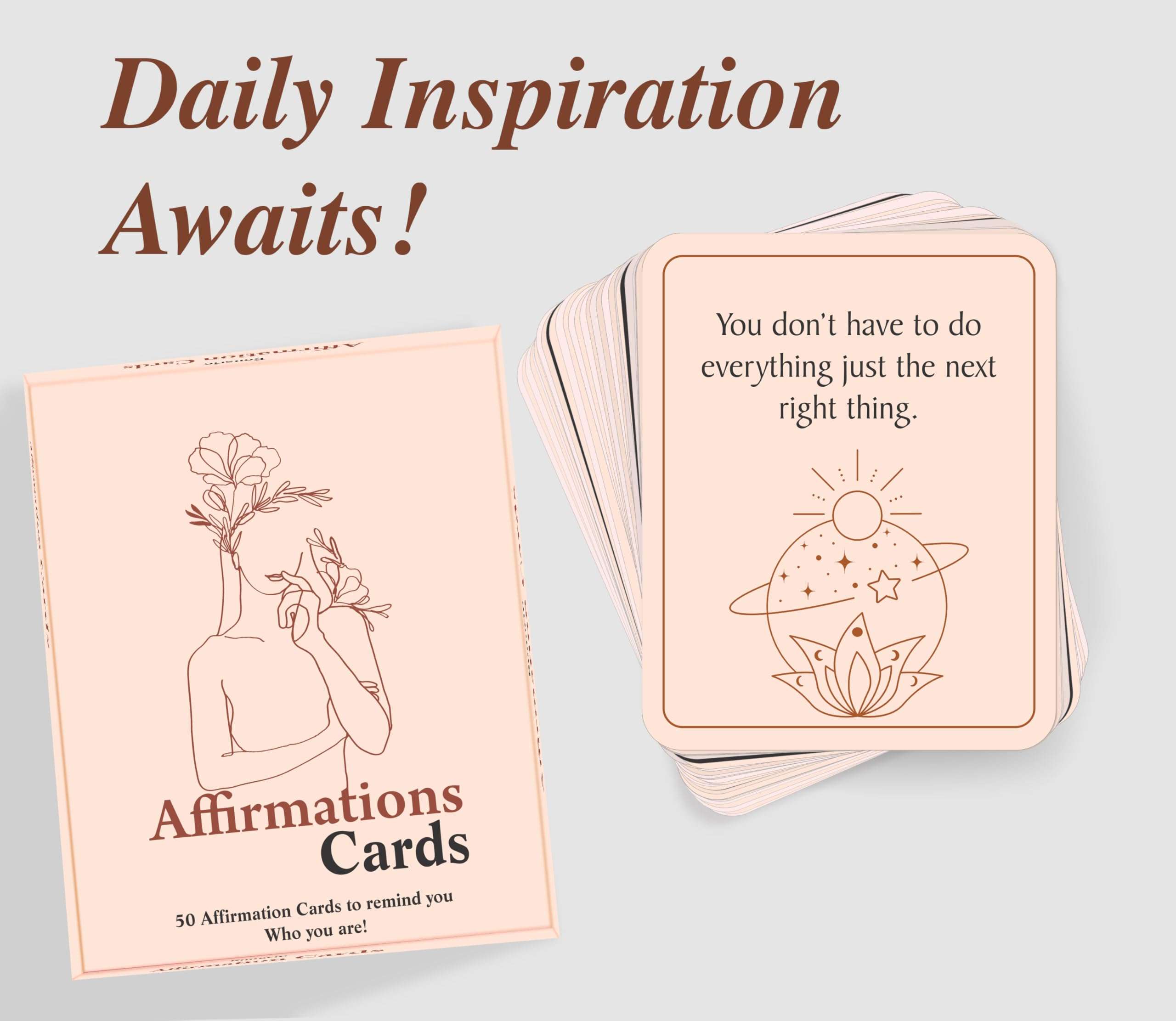 True Flair Positive Affirmations Cards for Women Daily Affirmation for Self Care and Meditation, Unique Gift For Men and Women (To Remind Who You Are) 4