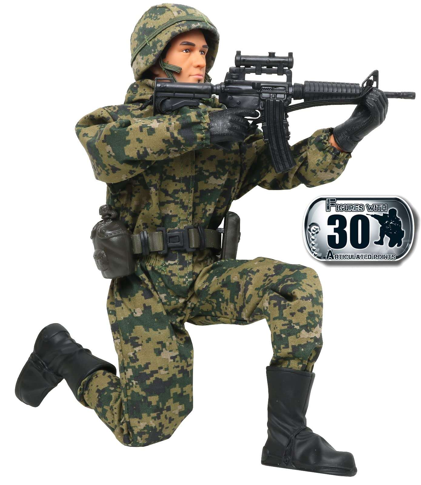 Click N' Play 12-Inch Army Men Action Figures, Military Toys Marine NBC Specialist - Clothes, Weapons Stuff - Army Guys, Elite Force, Soldier Man, SWAT, World Peacekeepers - Men Toys for Boys 3