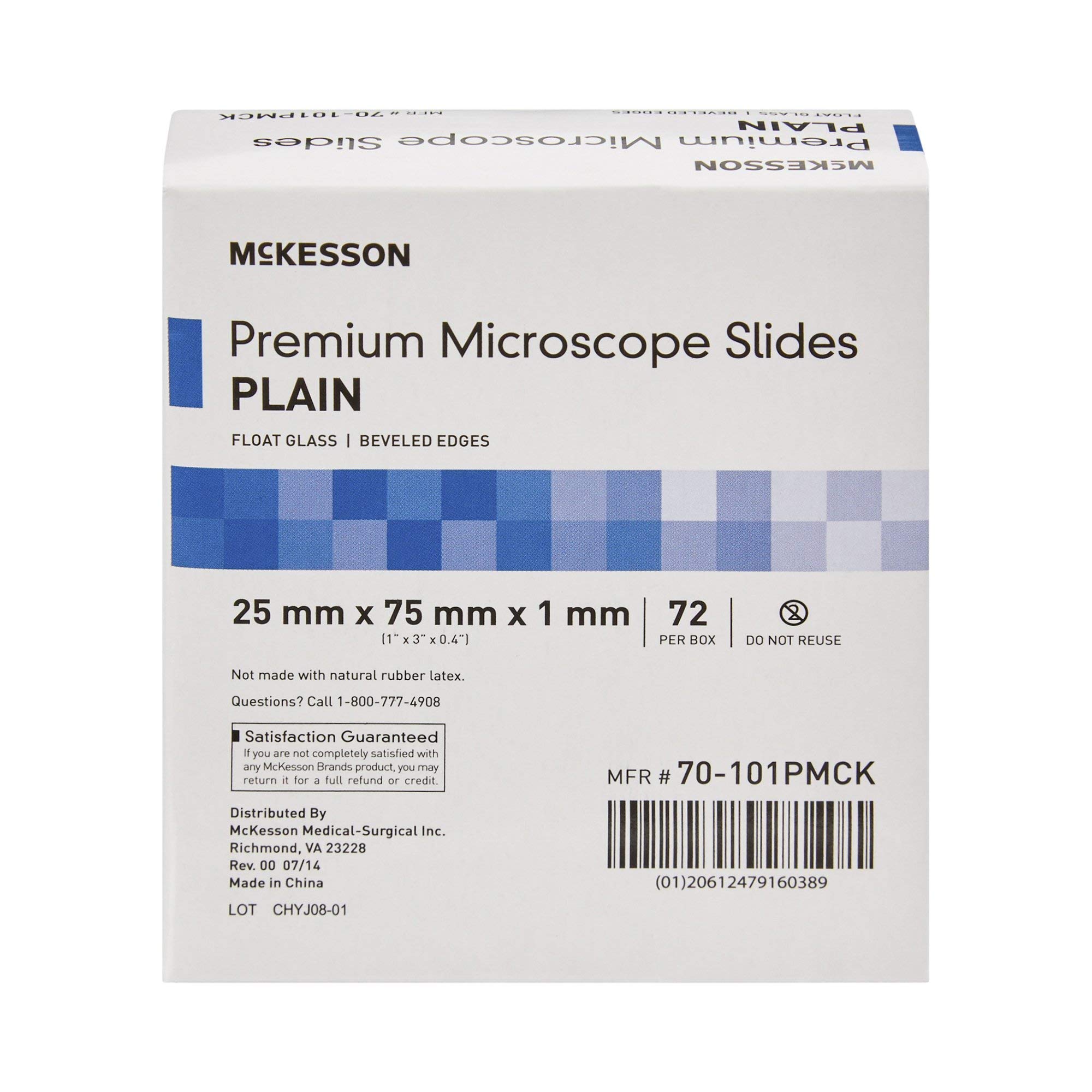 McKesson 70-101PMCK Microscope Slide 25 x 75 x 1 mm Plain (Pack of 72) 3