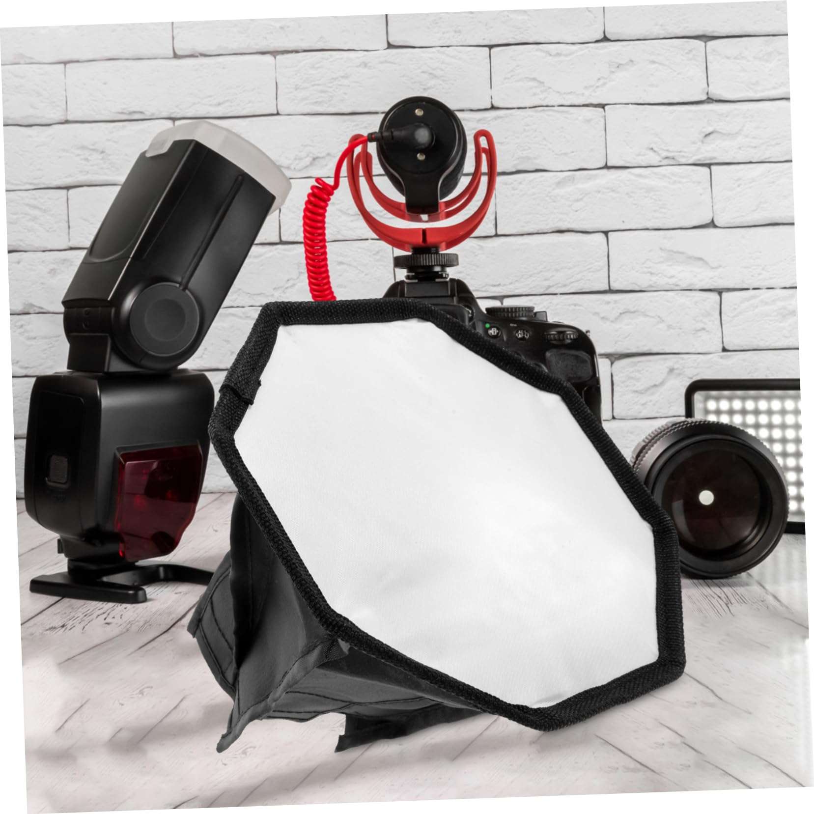 HOMSFOU Photography Lighting Softbox Lighting Kit Reflector Lighting Flash Reflector Camera Lamp Softbox Camera Lighting Softbox Camera Flash Diffuser Flash for Camera Soft Cloth 5