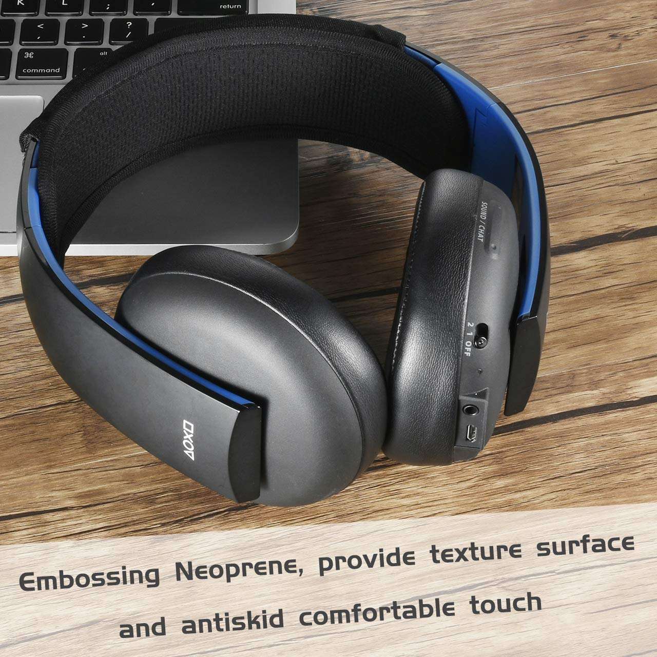 Large Sized Replacement Headband Cushion Pad Cover Head Band Protector with Zipper, Headband Cover Cushion Protector Pad for Headphones (Max for 2-1/2''W cushion pad, Black) 3