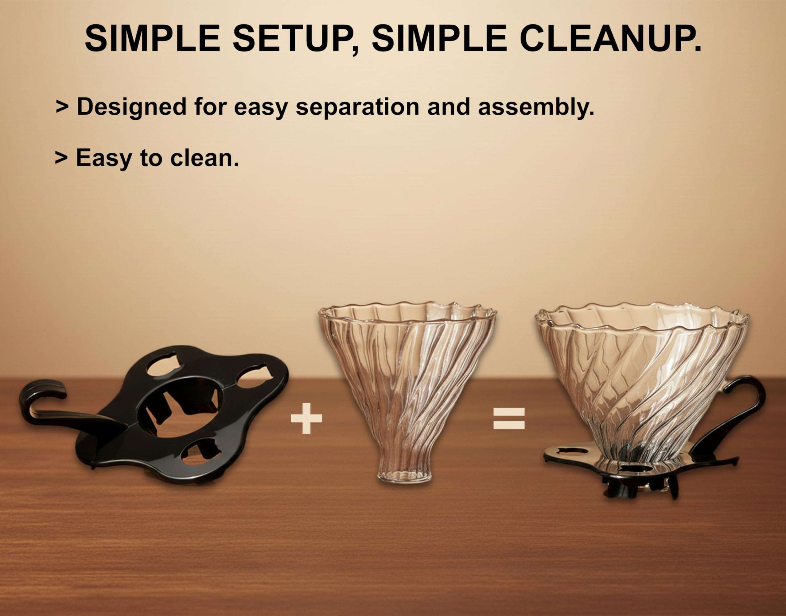 blukup Glass Pour Over Coffee Maker – Heat-Resistant Coffee Dripper with Reusable Filter for Home, Office & Café Brewing 5