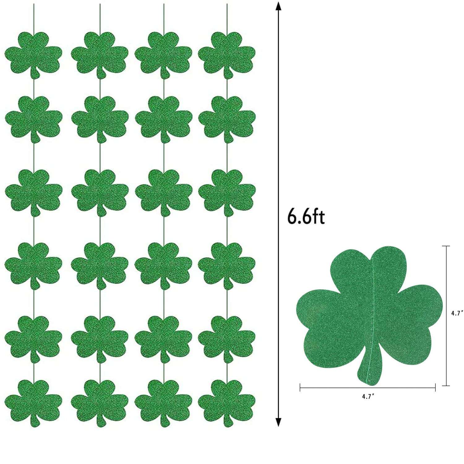 DmHirmg St Patricks Day Decorations,St Patricks Day Garland,St Patricks Day Hanging Decorations Lucky Irish Green St Patrick Party Home Party St Patricks Day Banner Big Pack 5