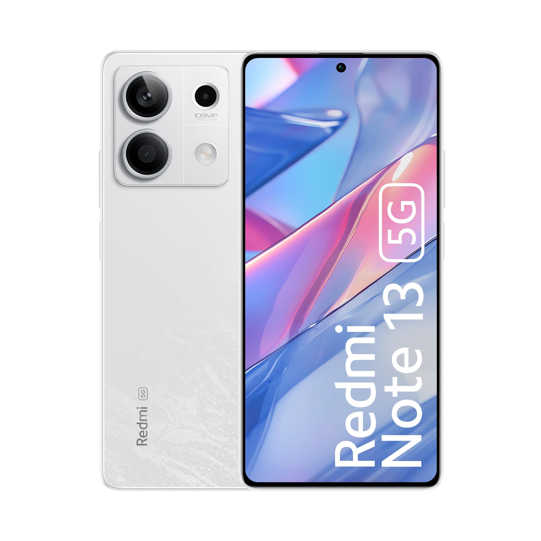 Redmi Note 13 5G (Arctic White, 12GB RAM, 256GB Storage) | 5G Ready | 120Hz Bezel-Less AMOLED | 7.mm Slimmest Note Ever | 108MP Pro-Grade Camera 1