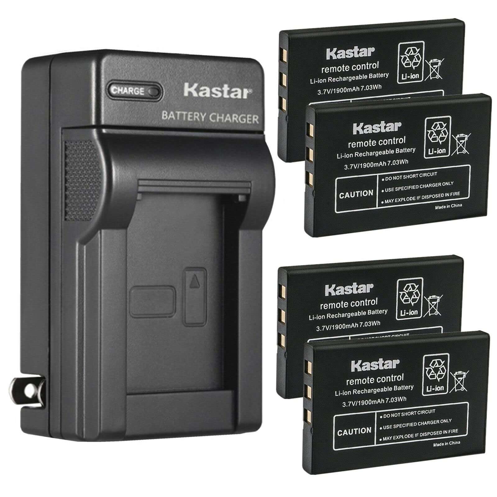 Kastar 4-Pack Battery and AC Wall Charger Replacement for Icom BP-244, Baofeng BP-244, Dynascan BP-244, Intek BP-244, IWATSU BP-244, Maas BP-244, SystemGear MLB-1000, Verizon BP-244, YAESU FNB-82LI 1