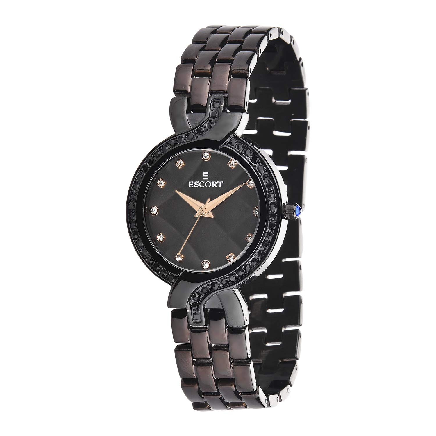 Escort Analog Black Dial Women's Watch-E-1850-677BM 1