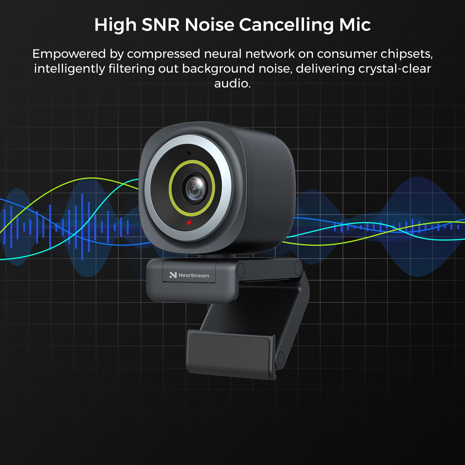 NearStream 4K Webcam V08AF + SL10B Selfie Light – Complete Setup for Video Calls, Online Meetings & Streaming 5