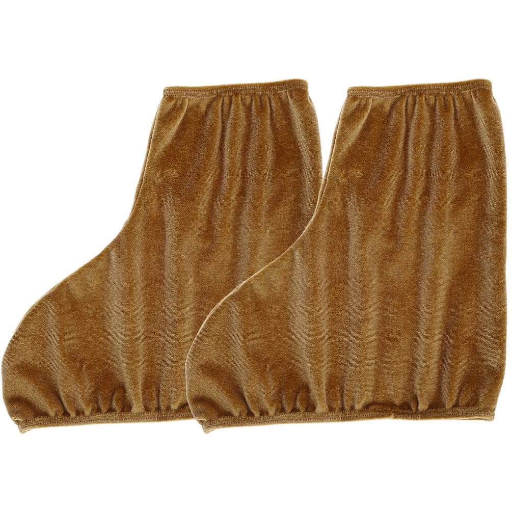GANAZONO 1 Pair Skate Boot Covers Ice Skating Shoes Covers Sports Ice Skate Boot Covers Polyester Elastic Shoes Covers for Figure Skating Roller Skates Light Brown 1
