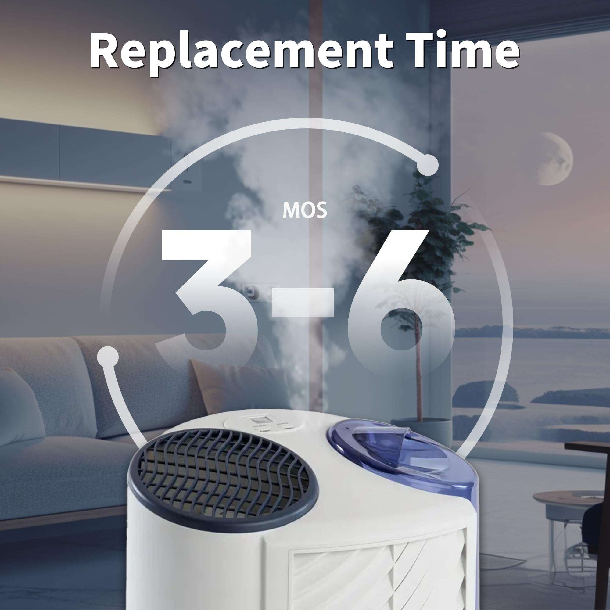 ROMON 1040 Super Humidifier Wick Filter Replacement for Essick Air AIRCARE B40 7D6 100 CM330ABLK CM330AWHT CM330DBLK CM330DWHT E35000 E27000, 2 Pack 5