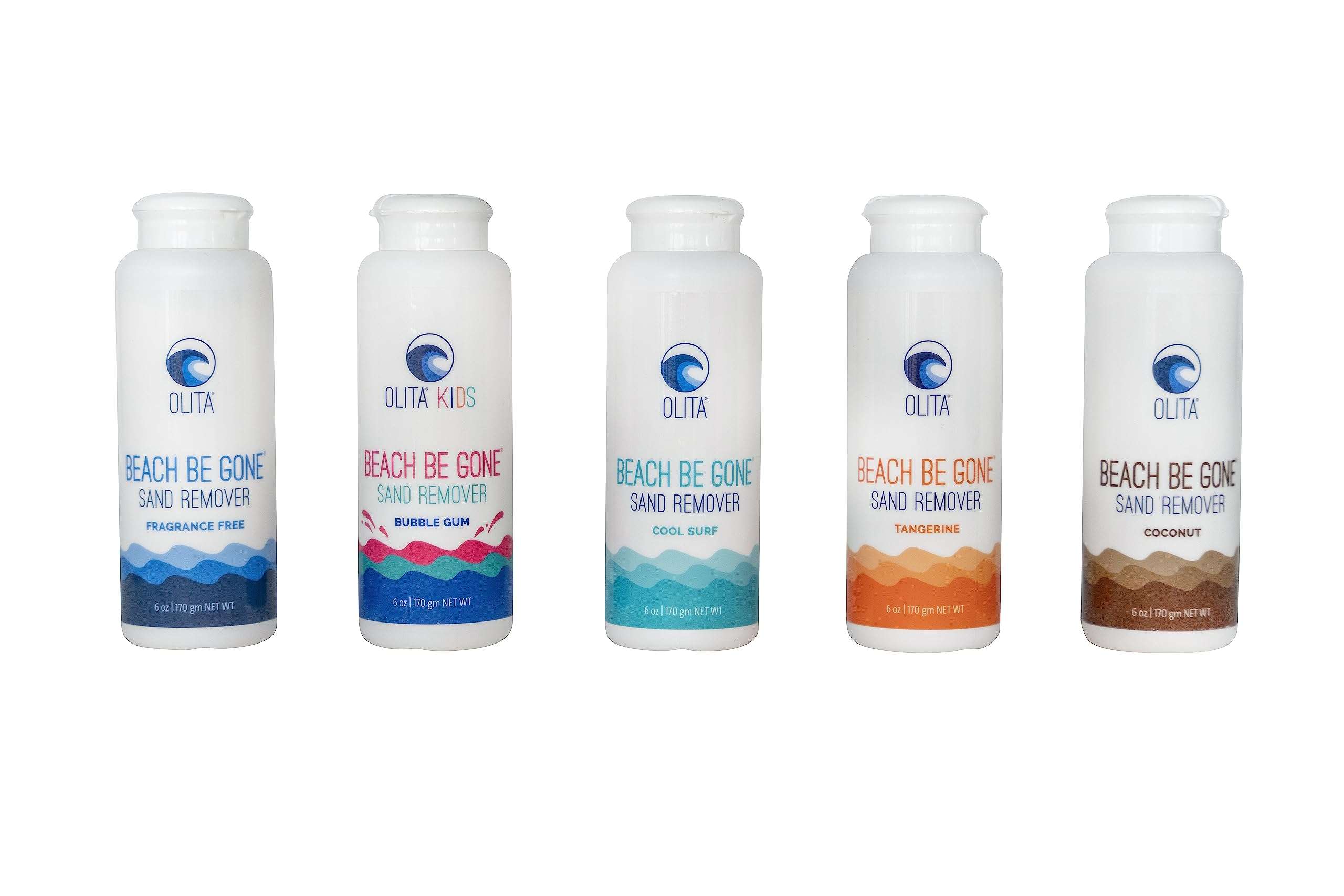 Olita Beach Be Gone Sand Remover - All-Natural & Reef-Safe Body Powder - Removes Sand - 6 Fl Oz, Tangerine 6