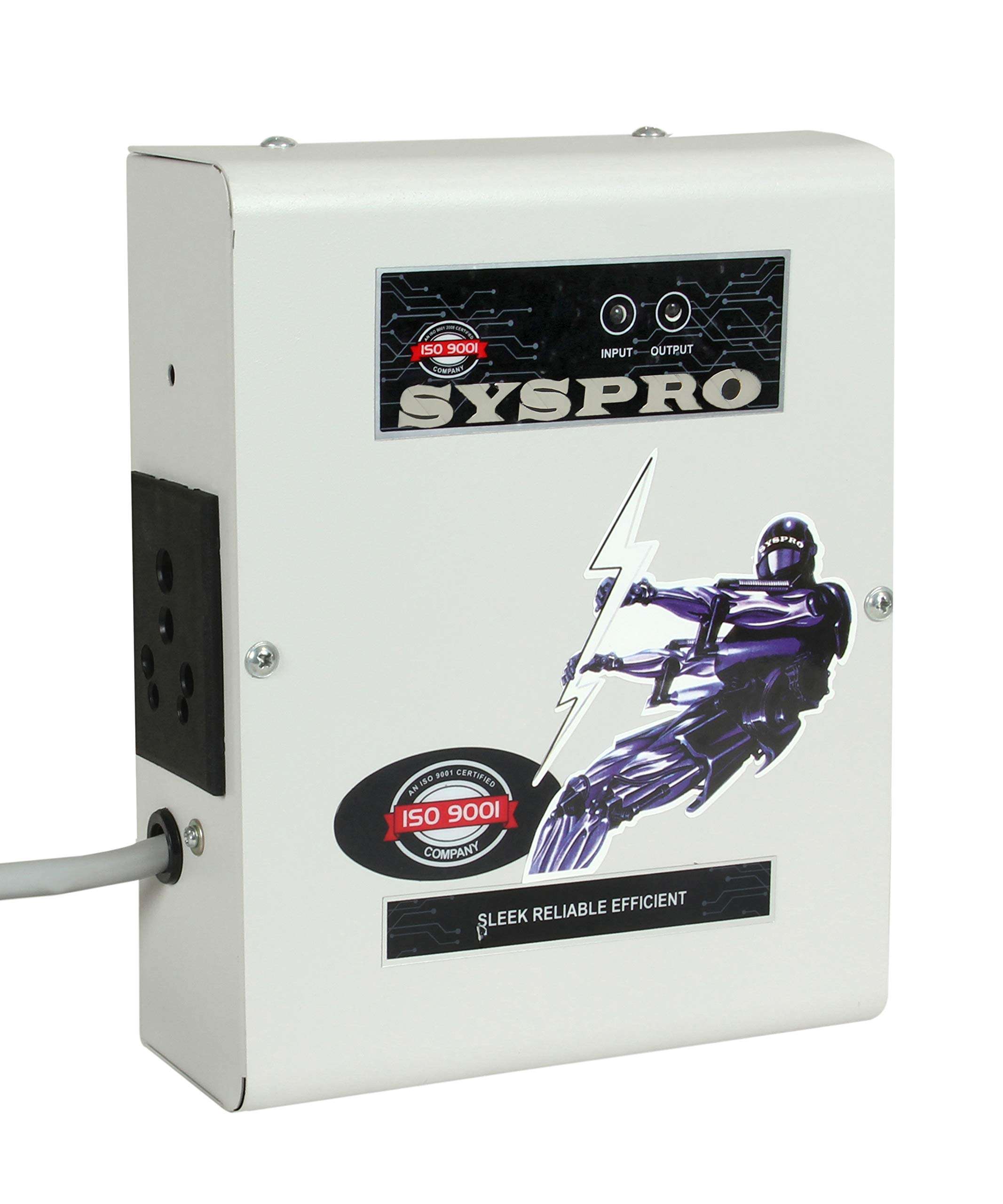 Syspro Captain Voltage Stabilizer for Washing Machine Working Range (170v - 270v) Voltage Stabilizer (Cream) 2
