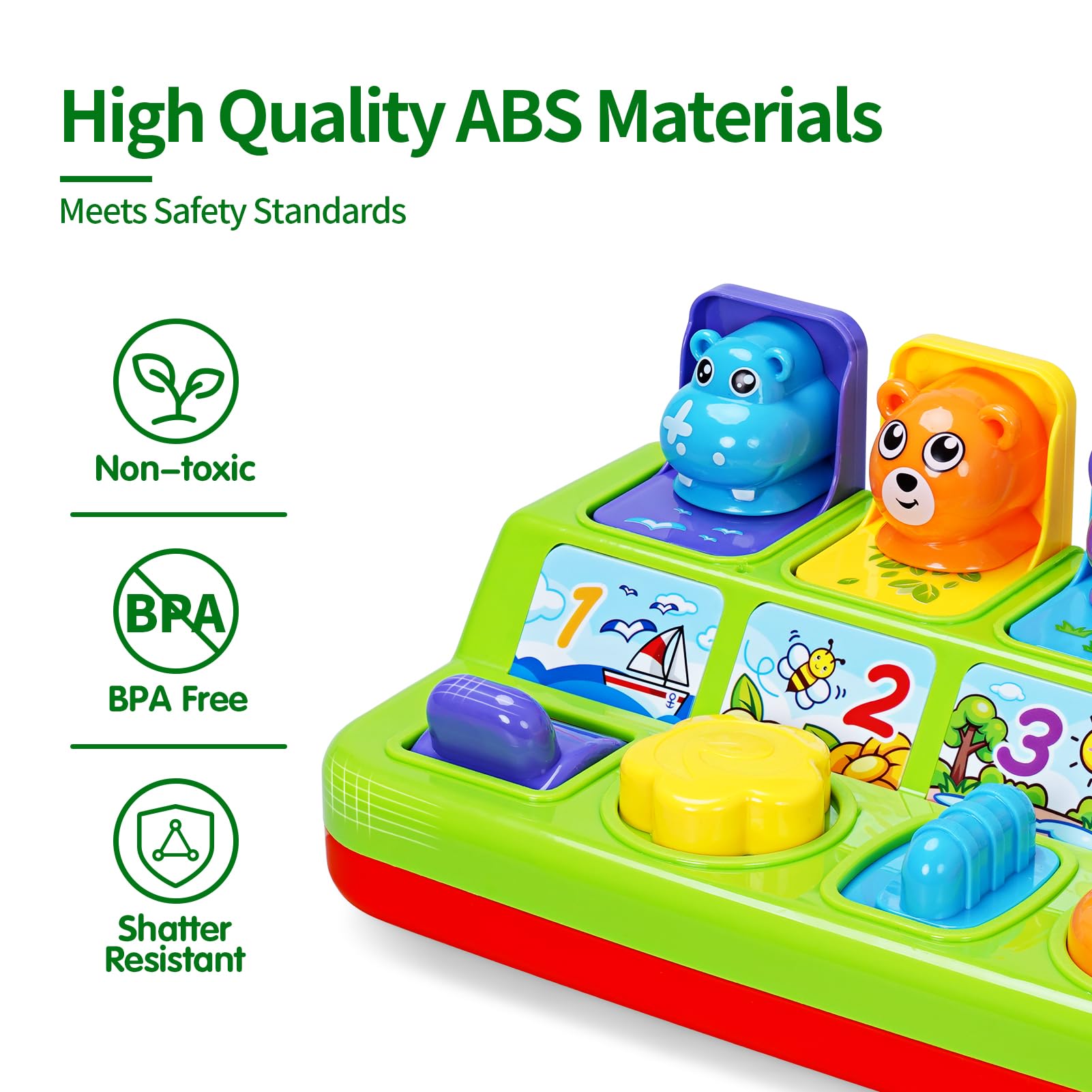 FS Pop Up Toys for Babies 6 to 12 Months with Light and Music, Cause and Effect, 9 10 12 18 Month Old Baby Toys for 1 Year Old Boys & Girls 5