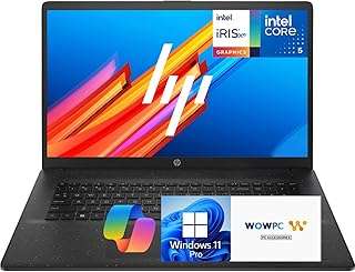 HP 17 Business Laptop (2025 Model), 17.3” Anti-Glare Display, 13th Gen Intel 10-Core i5-1334U (Beats i7-1255U), AI Copilot Ready, 16GB RAM, 1TB SSD, HDMI, Microsoft Office, Windows 11 Pro, WOWPC USB 1
