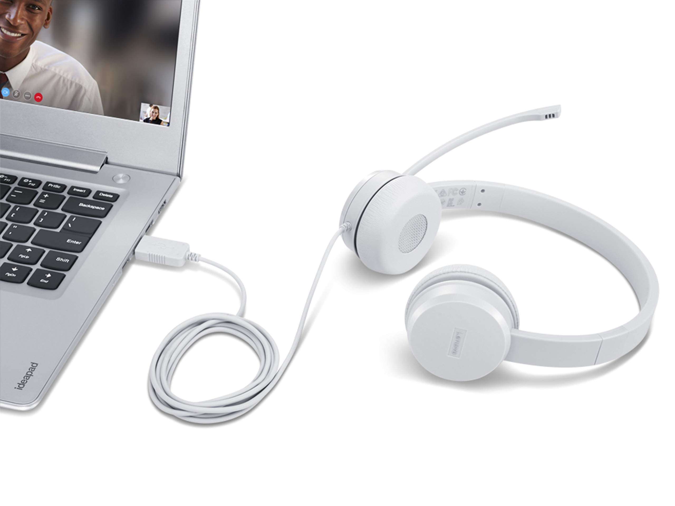 Lenovo IdeaPad Slim 5 AMD Ryzen 5 5500U 15.6" FHD IPS Thin & Light Laptop (8GB/512GB SSD/Win 10/Office/Radeon Graphics/Fingerprint Read/Aluminium Surface/1.66Kg), 82LN00GTIN + Stereo USB-A Headset 6