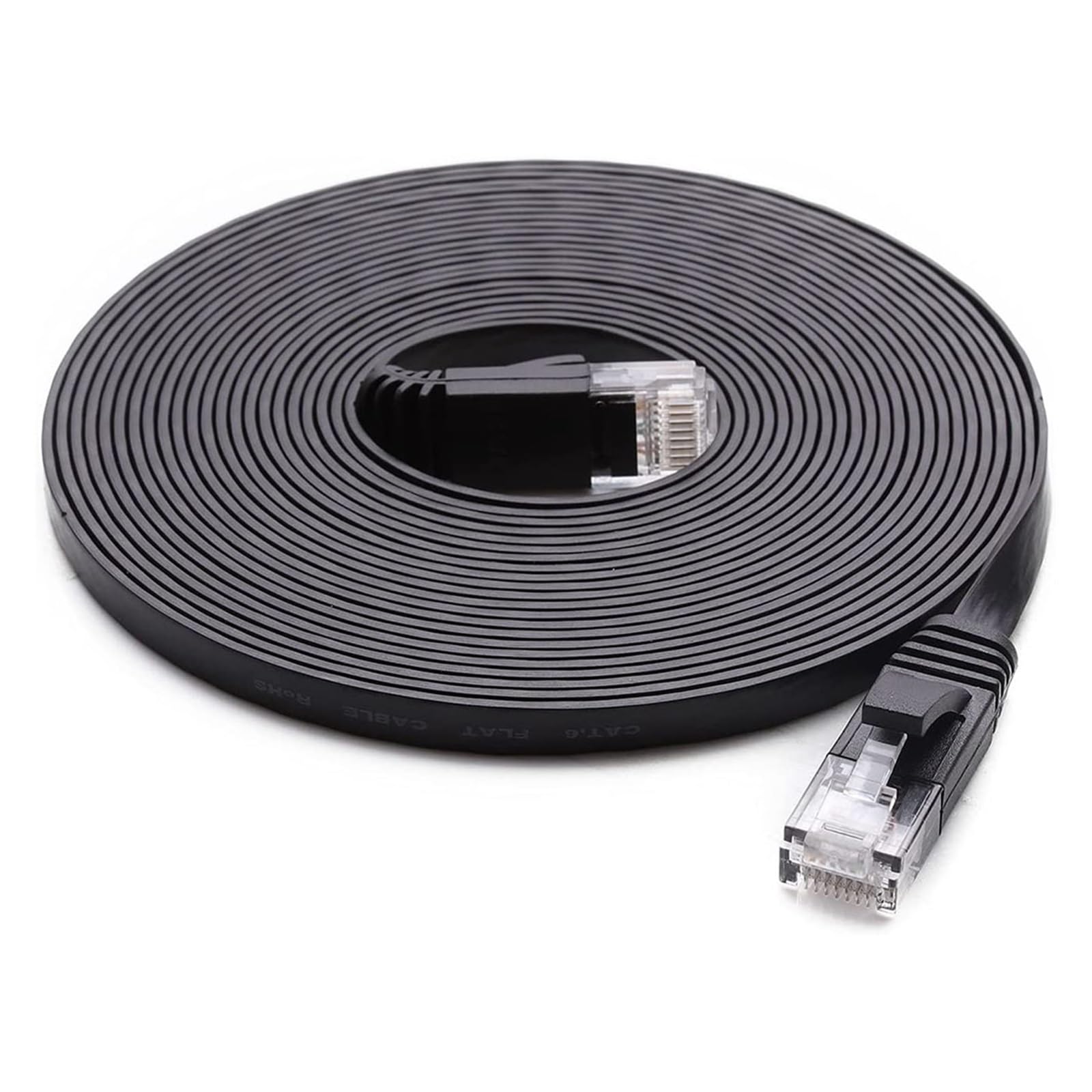 Cat6 CAT7 RJ45 Network LAN Ethernet Cable Computer UTP Patch Cord Fit Compatible Router 1m 2m 300cm 5m 10m 15m 20m 25m 30m(CAT7 Black,30M)
