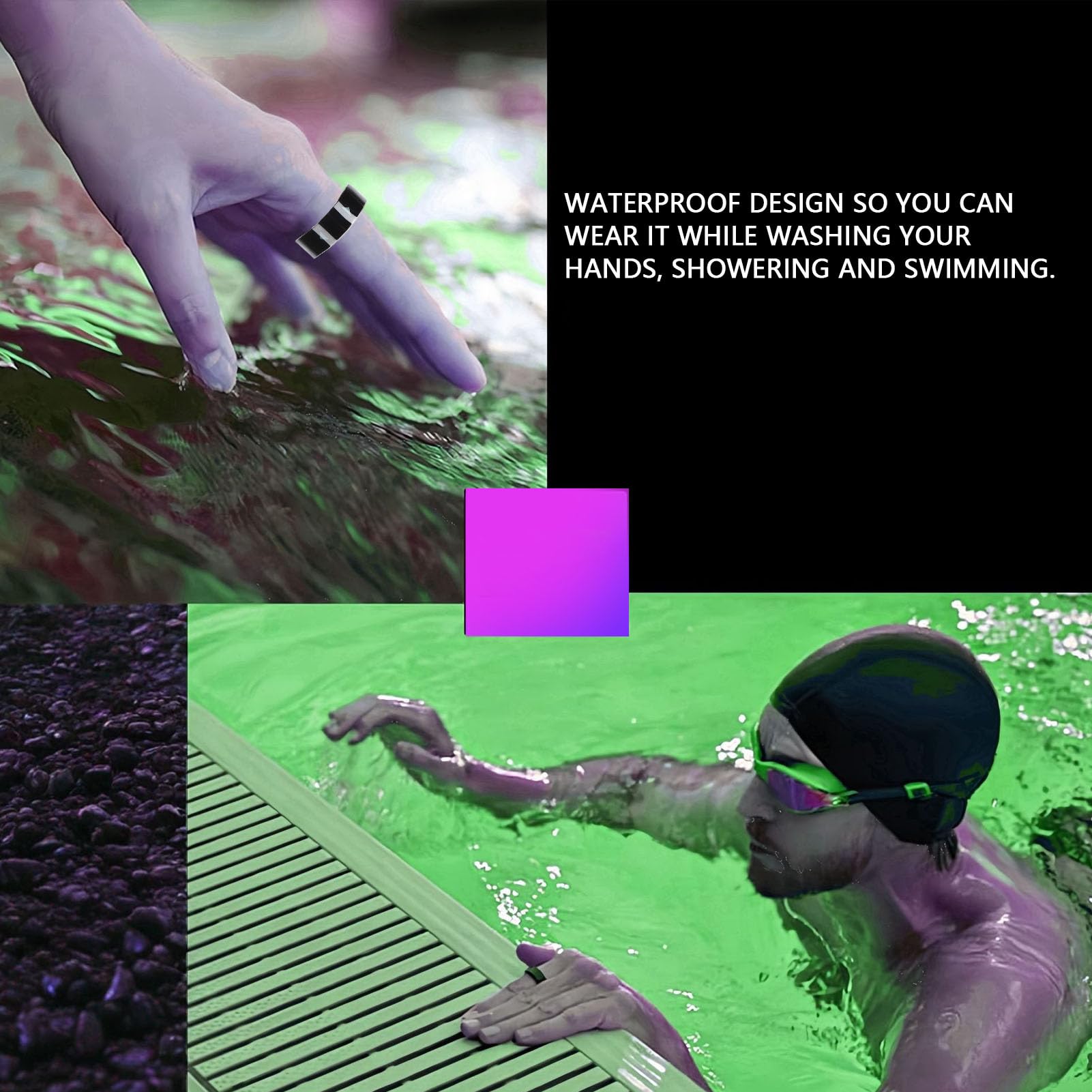 Yoidesu Smart Ring, Fingertip Bluetooth Remote Control, Remote Control APP Kindle Page Turner, Scrolling Rings Rechargeable Camera Remote for Phones Tablets (Size 20, 69mm / 6