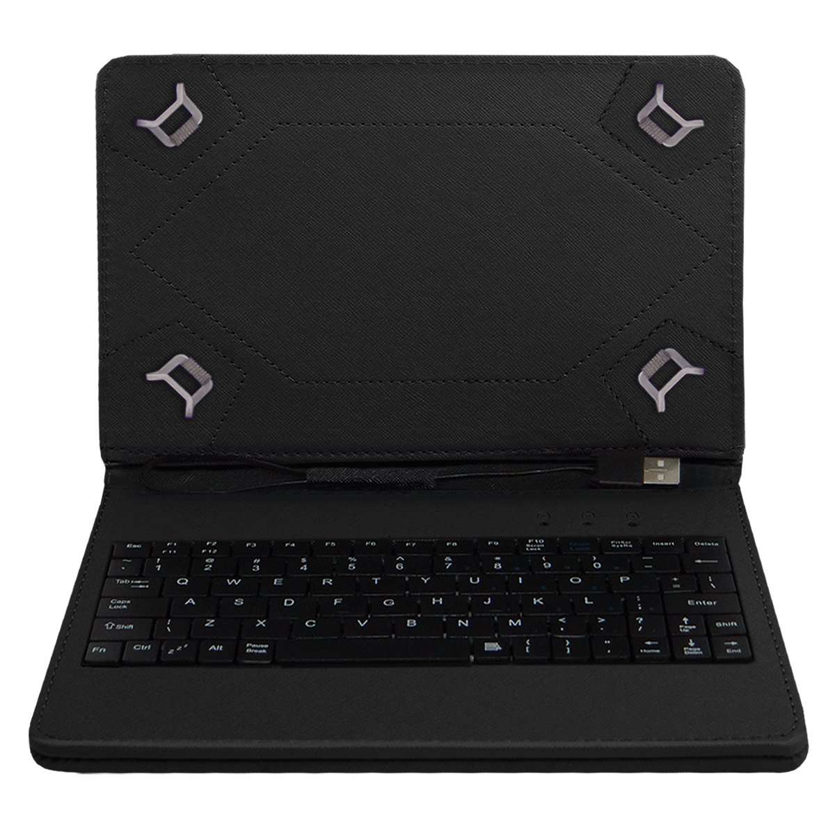 ACM USB Keyboard Case Compatible with Ice Inditab Tablet Cover Stand Study Gaming Direct Plug & Play - Black 3