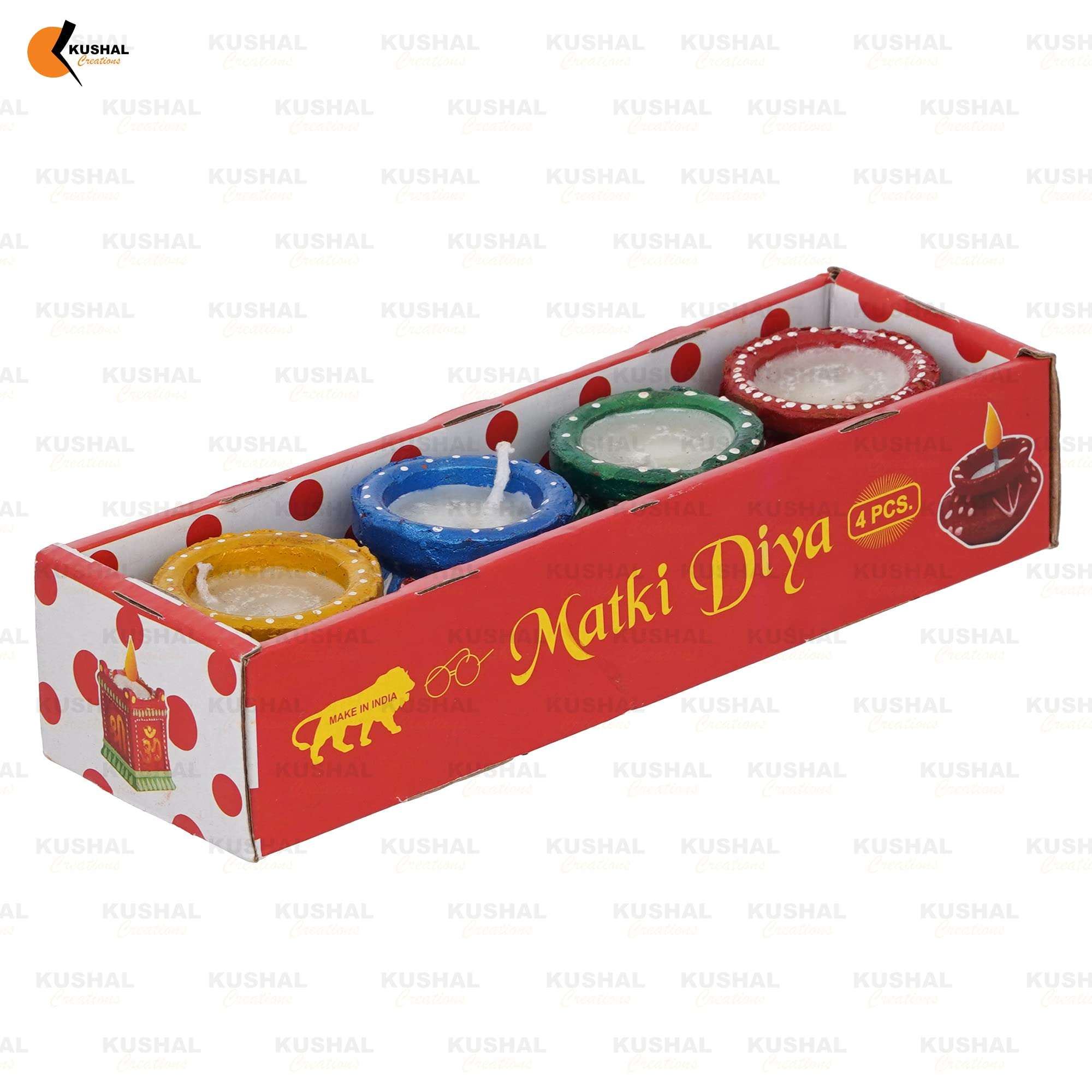 KUSHAL CREATIONS Silver Plated Festival Gift Silver Plated Brass Bowls Set of 5 Pcs. Golden Velvet Box Dinner Set with Matki Diya Set of 8 Pcs. 6