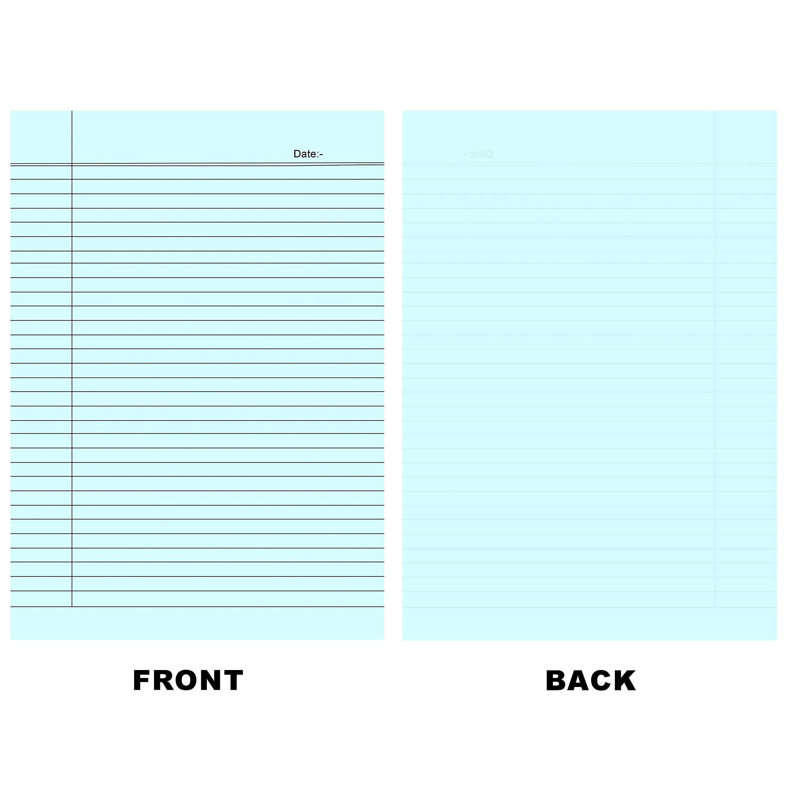 Lakeer A4 Size Ruled Paper-Single Side Ruled | 5 Colours-Pack of 300 Sheets | for Assignment/Project/Practical/Homework (50 Sheets X 6 Pack) 5