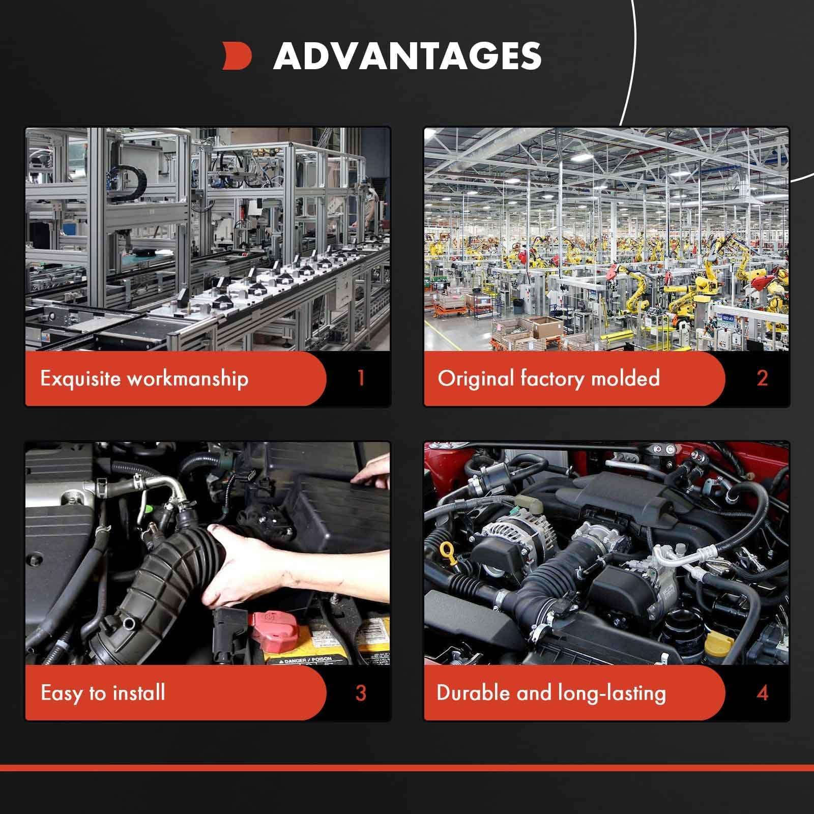 A-Premium Engine Air Cleaner Intake Hose W/Clamps Compatible with BMW 320i, 320i xDrive, 328i, 328i GT xDrive, 328i xDrive, X5, 528i, 528i xDrive, X3, 428i, 428i Gran Coupe, X1, 228i, X4, Z4 6