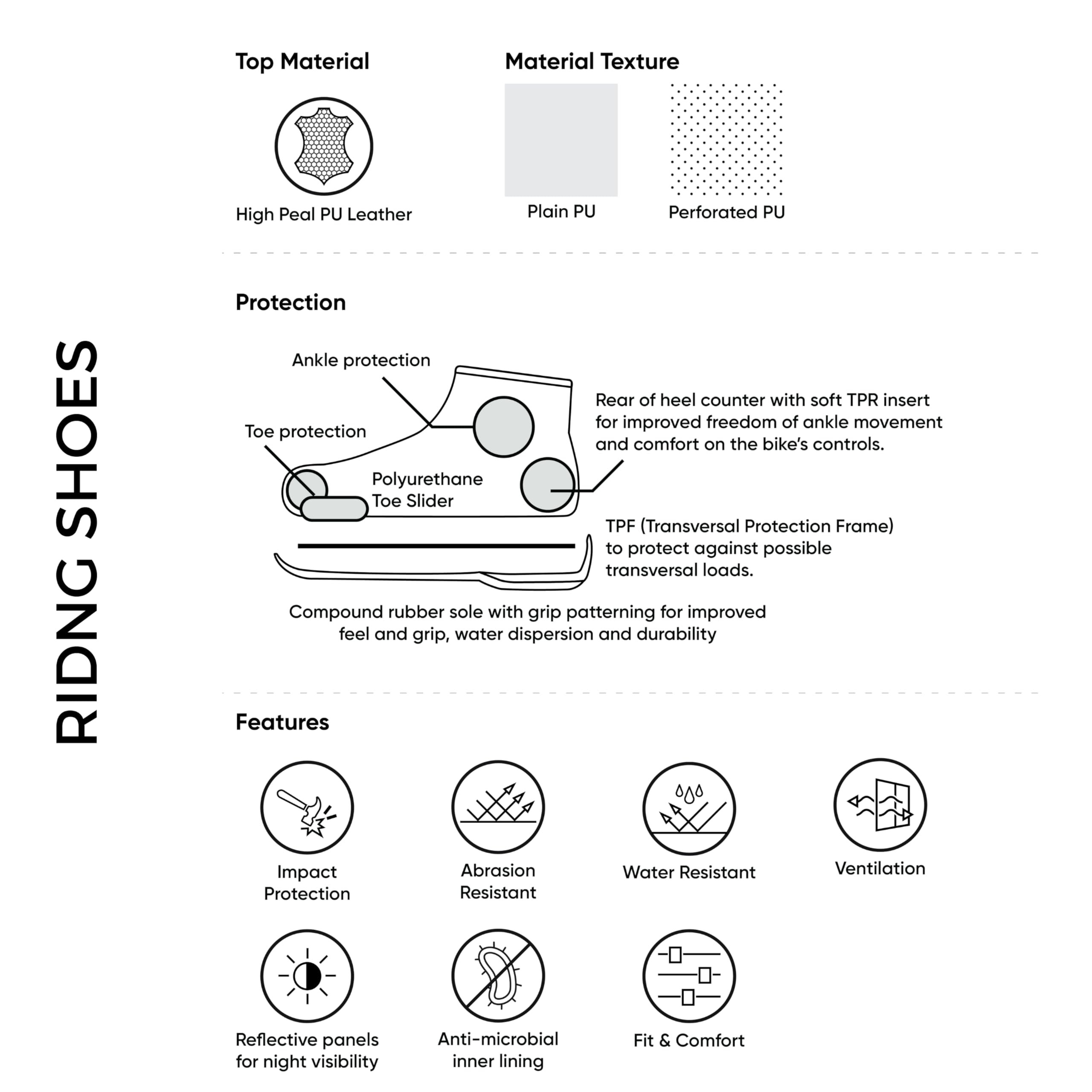TVS Racing Ankle Length, Waterproof Riding Boots with Balaclava for Men 5