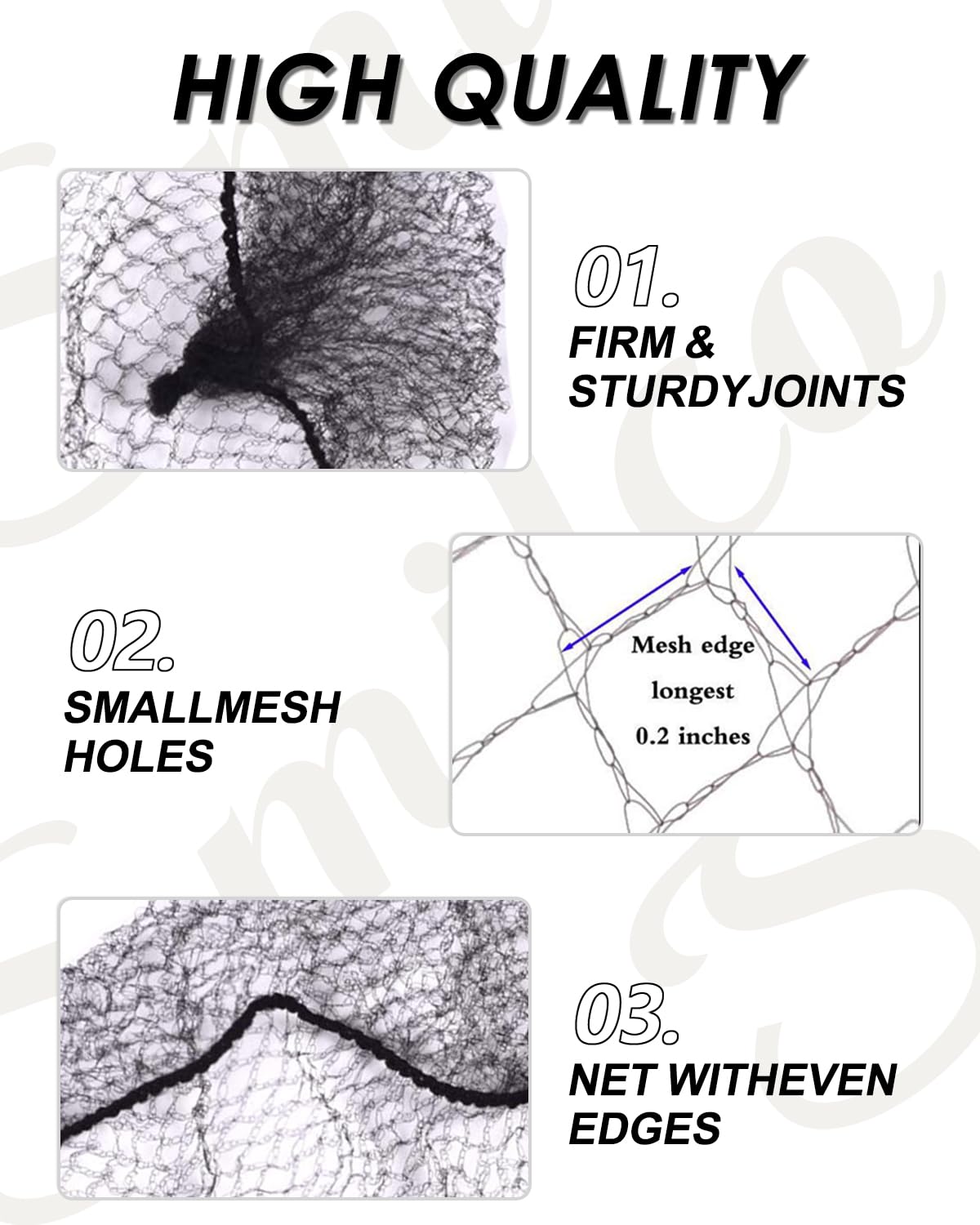 Smilco Hair Net 150 Pcs, 20 Inches Hair Nets Elasticity Invisible Elastic Mesh for Food Service, Ballet Bun, Sleeping, Women and Wig 6