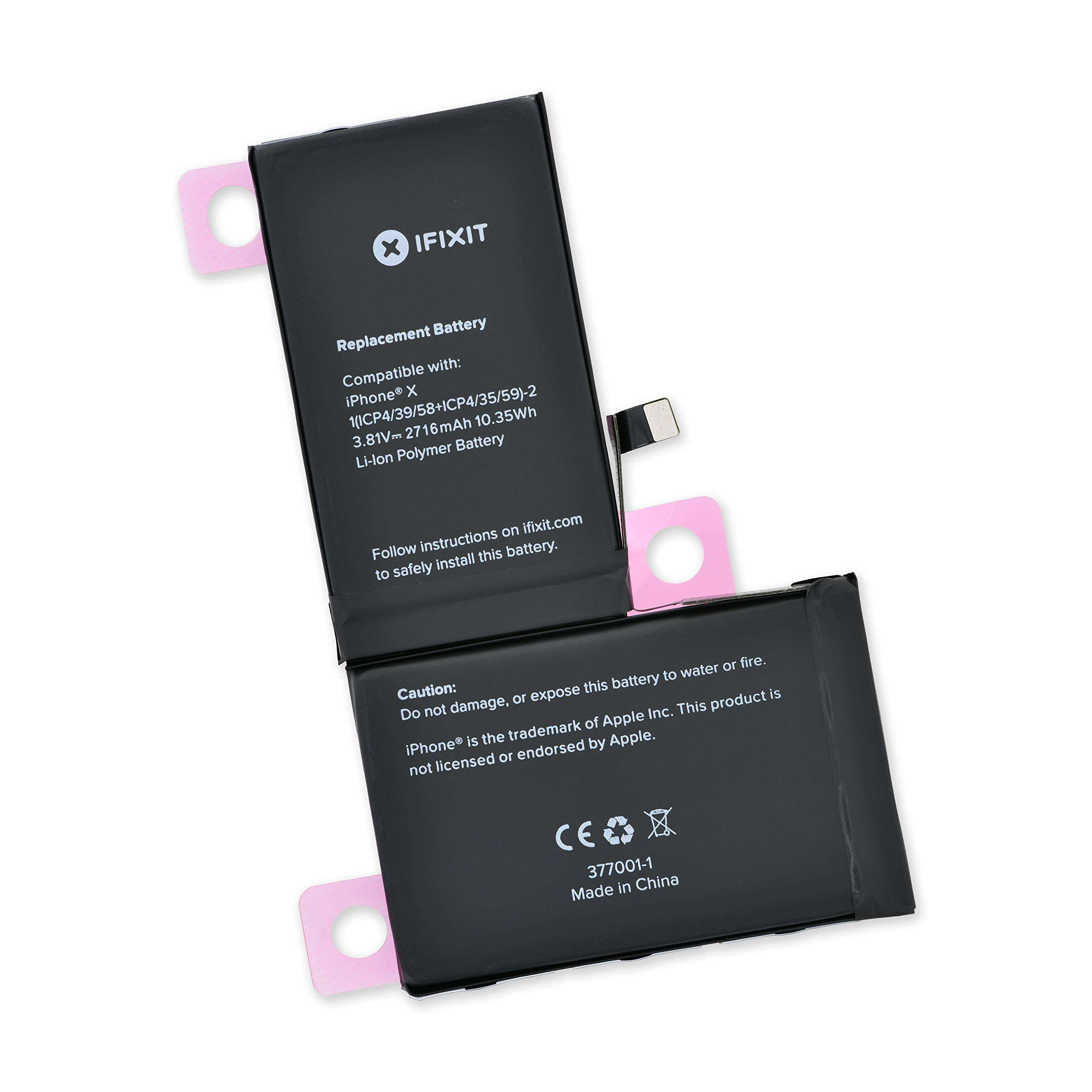 iFixit Battery Compatible with iPhone X - Repair Kit 2