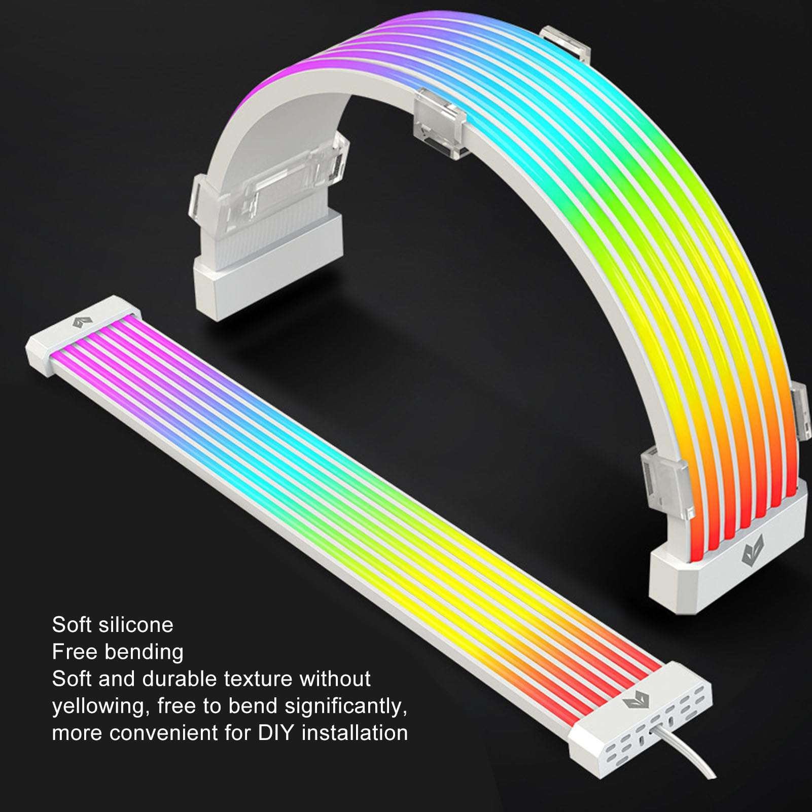 Vibrant Lighting RGB Power Extension Cable Kit for Enhanced Gaming Setup with ble Silic Design 3