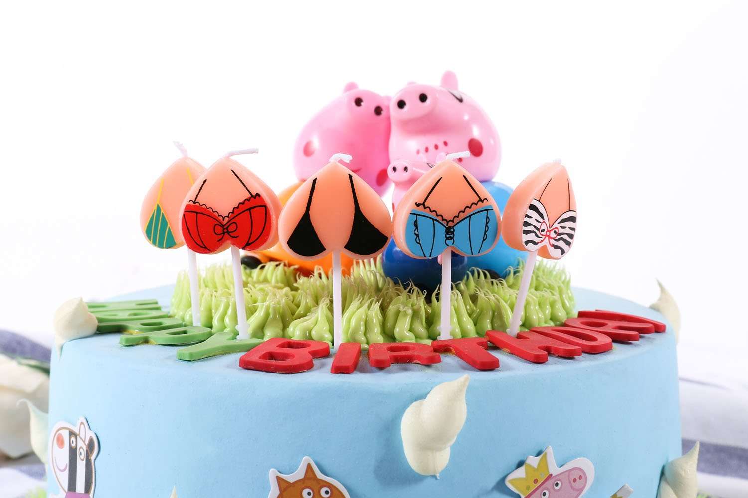 Funny Bikini Birthday Candle, Bachelor Party Cake Candles Cake Topper Decor, 10-Pack 2.5 inch Celebration Party Candle 4