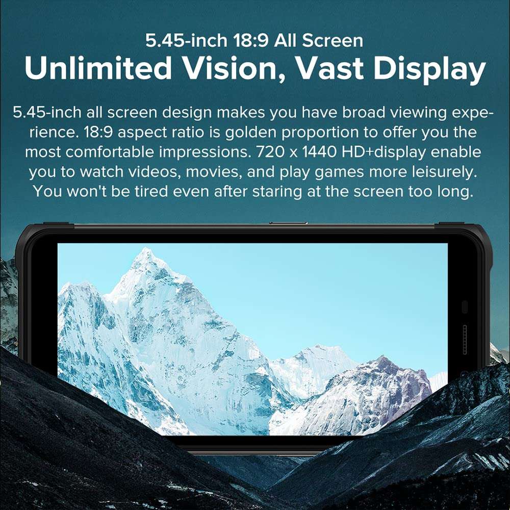 Ulefone Armor X10 Pro Rugged Smartphone Unlocked, Android 11 Octa-core 4GB + 64GB Waterproof Cell Phone, 5.5" HD+ Screen 4800mAh Battery 4G Unlocked Rugged Cell Phone 5