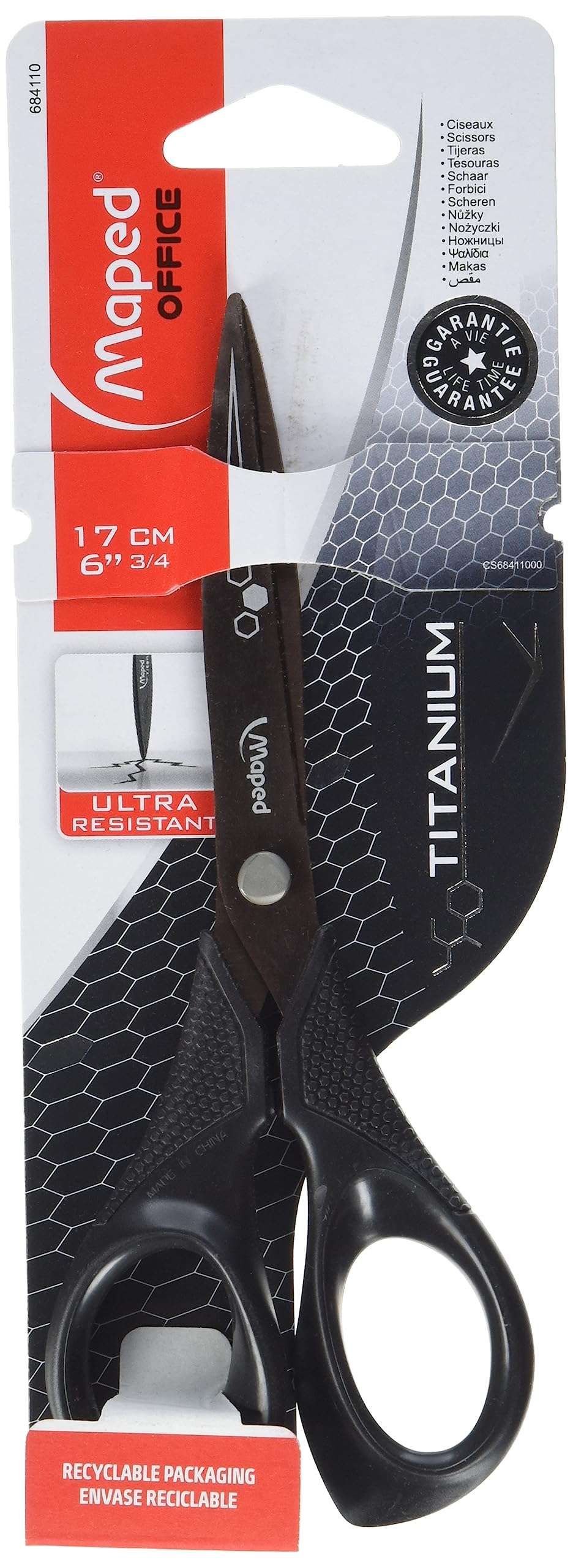 Maped Titanium 17cm Scissor Black 2