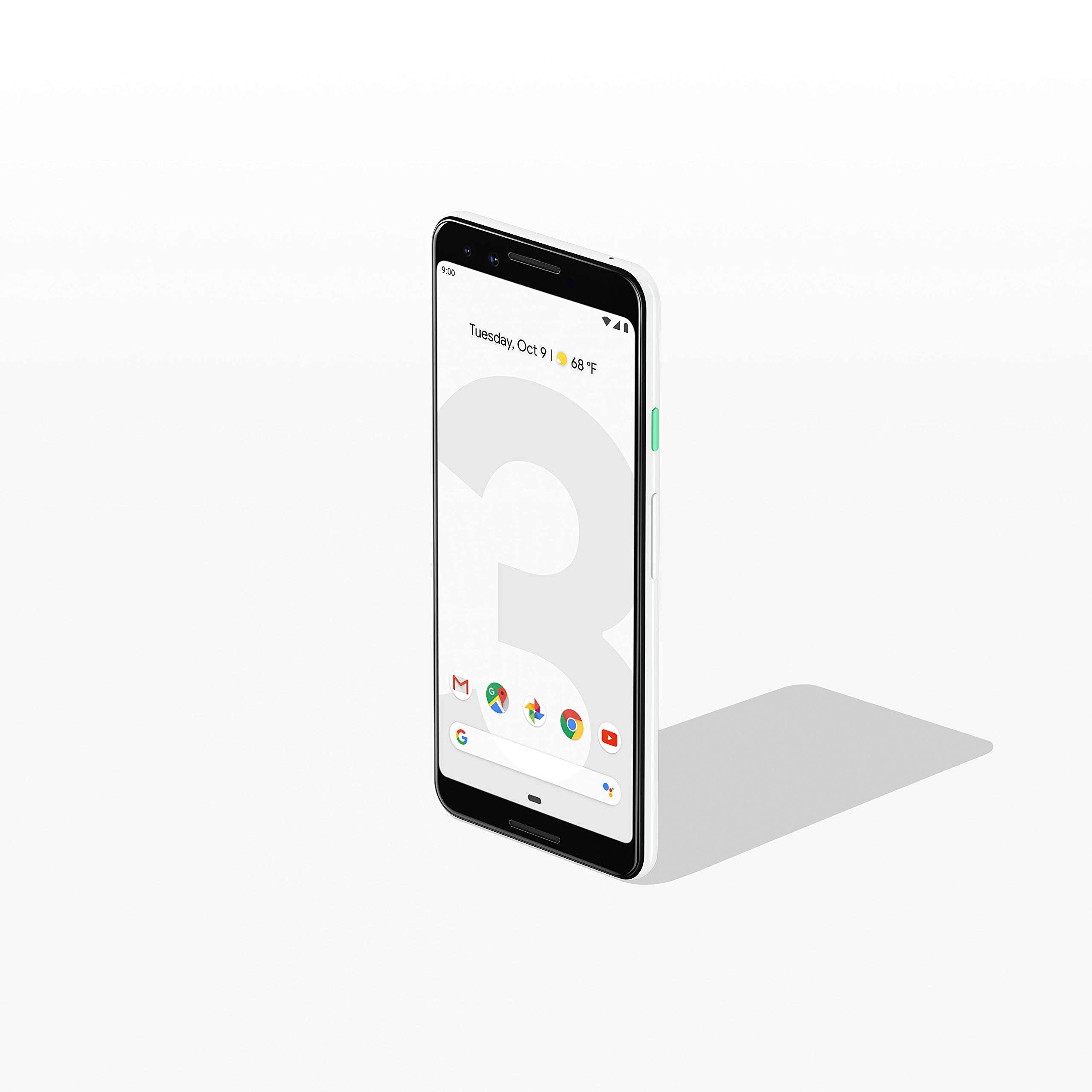 Google - Pixel 3 with 64GB Memory Cell Phone (Unlocked) - Clearly White 3