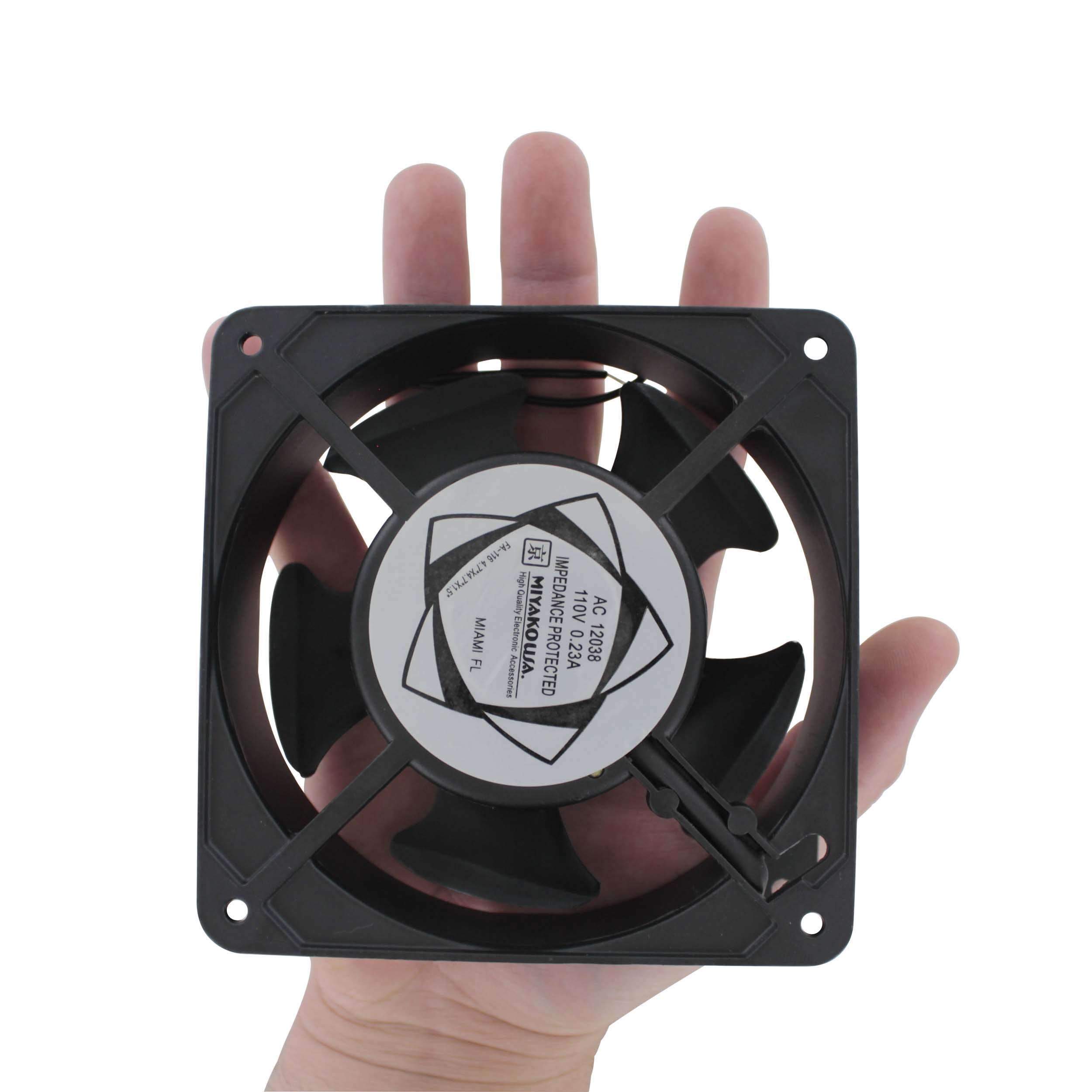 MIYAKO 12V DC CPU Cooling Fan Super Silent 2200 RPM 7 Blades 4.75” x 4.75” x 1” inches 0.25A Ideal for Computer Cases, 3D Printers and Radiators (FA-116) 5
