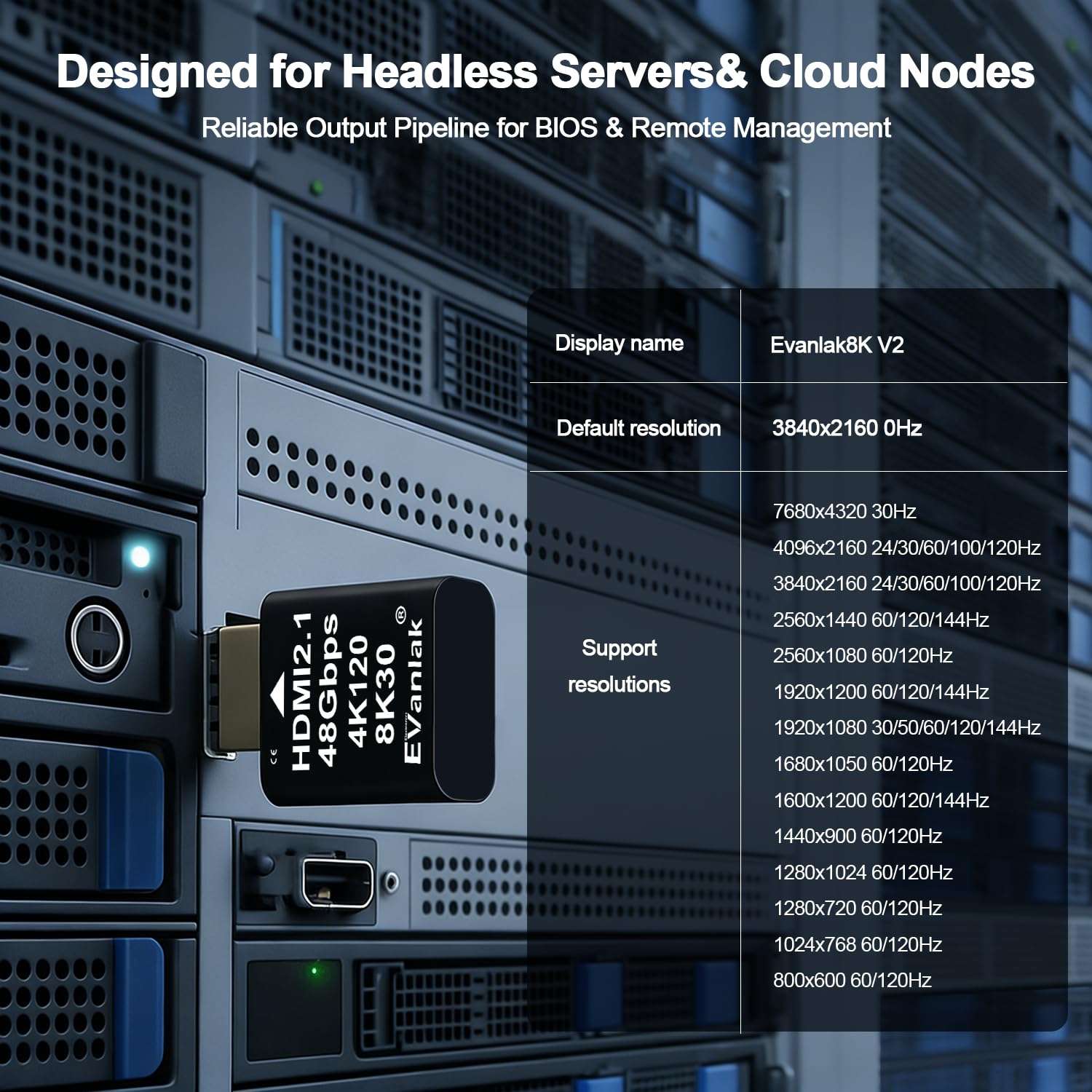 EVanlak 4K 120Hz HDMI 2.1 Dummy Plug EDID Headless Adapter, Virtual Display Emulator for PC, VR & Crypto Mining, Supports 8K@30Hz, 4K@120Hz, Headless Ghost HDMI Dongle – 1 Pack 3