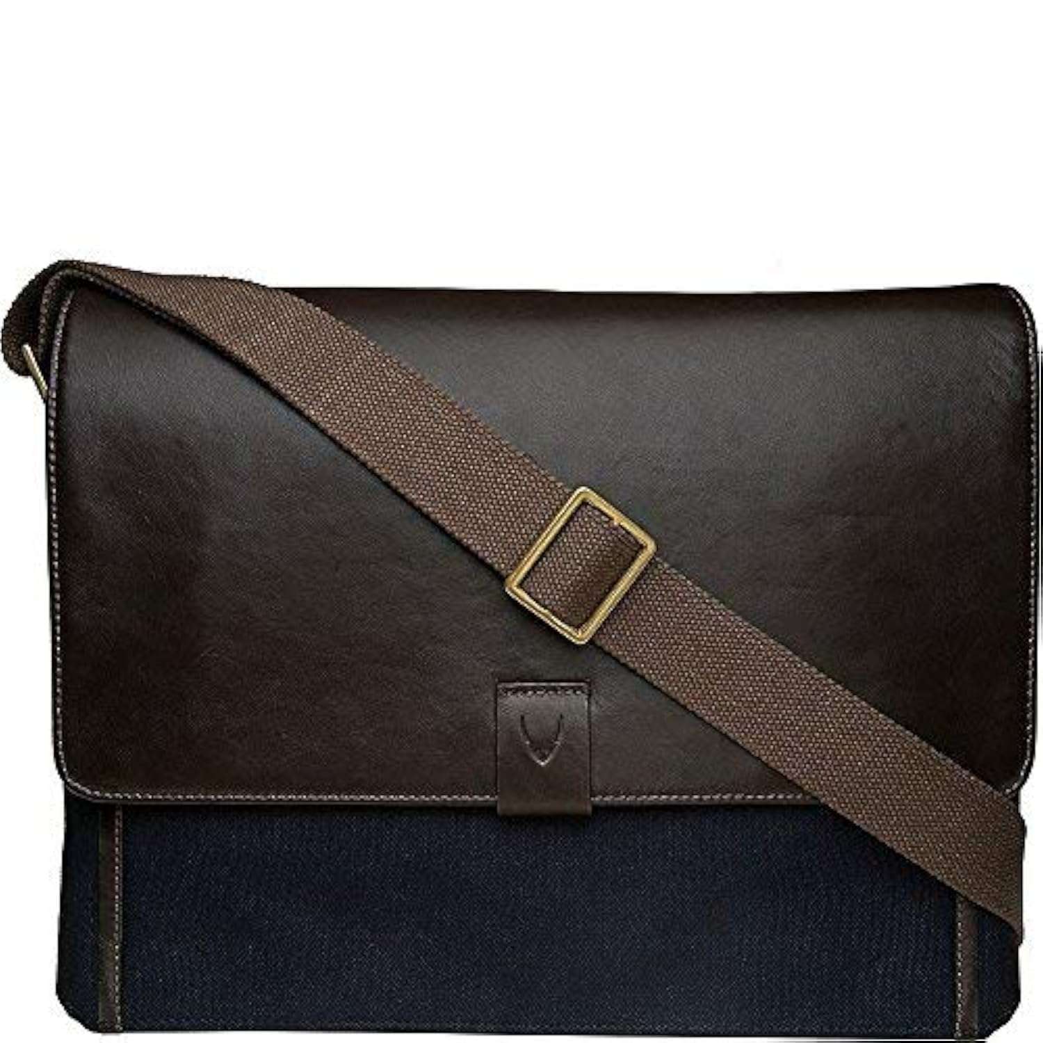 Hidesign Aiden Genuine Leather 15 Inch Laptop Shoulder Messenger Business Bag for Men & Women, Black 1