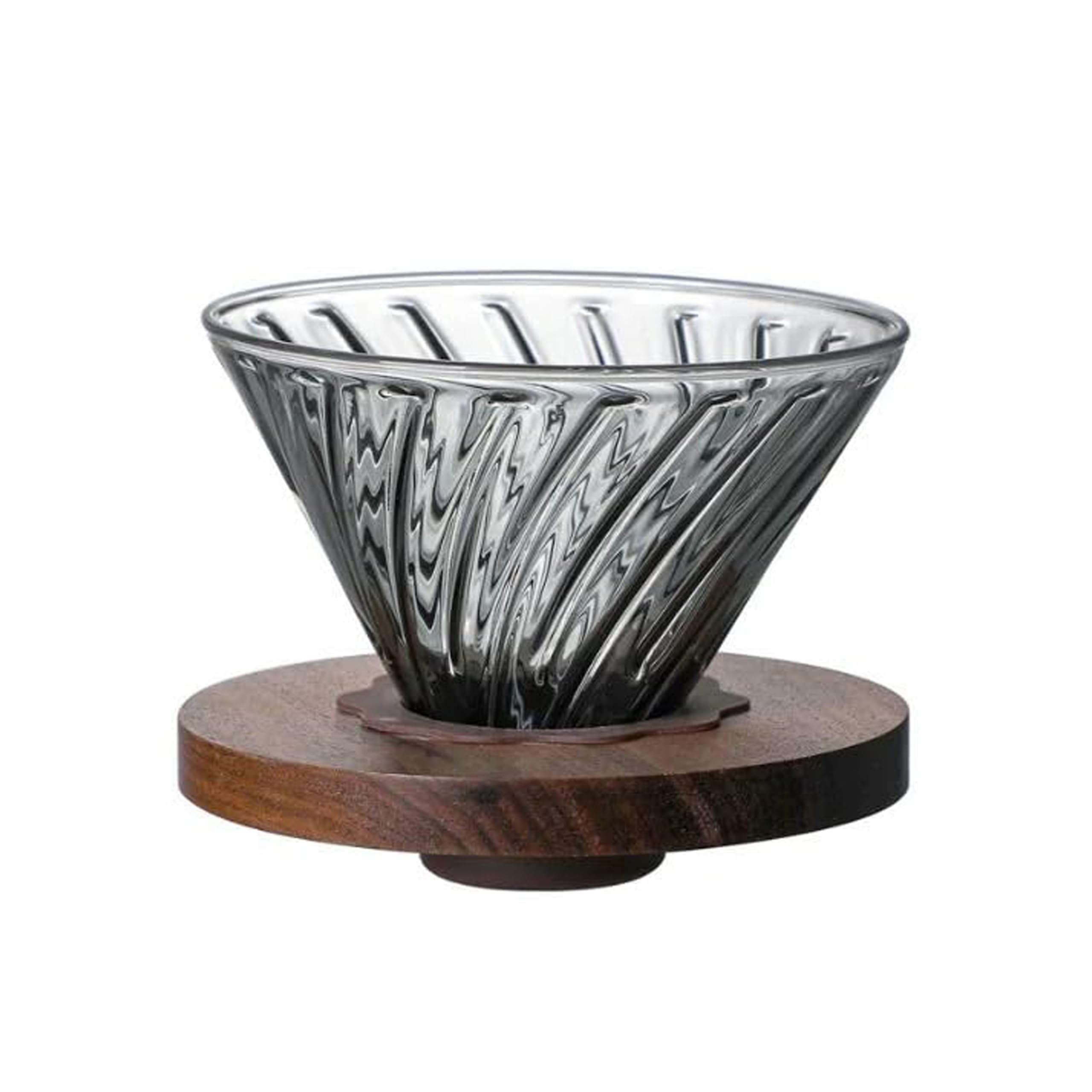 blukup Wooden Stand Pour Over Coffee Maker – Stylish Coffee Dripper with Wooden Holder for Home & Café 1