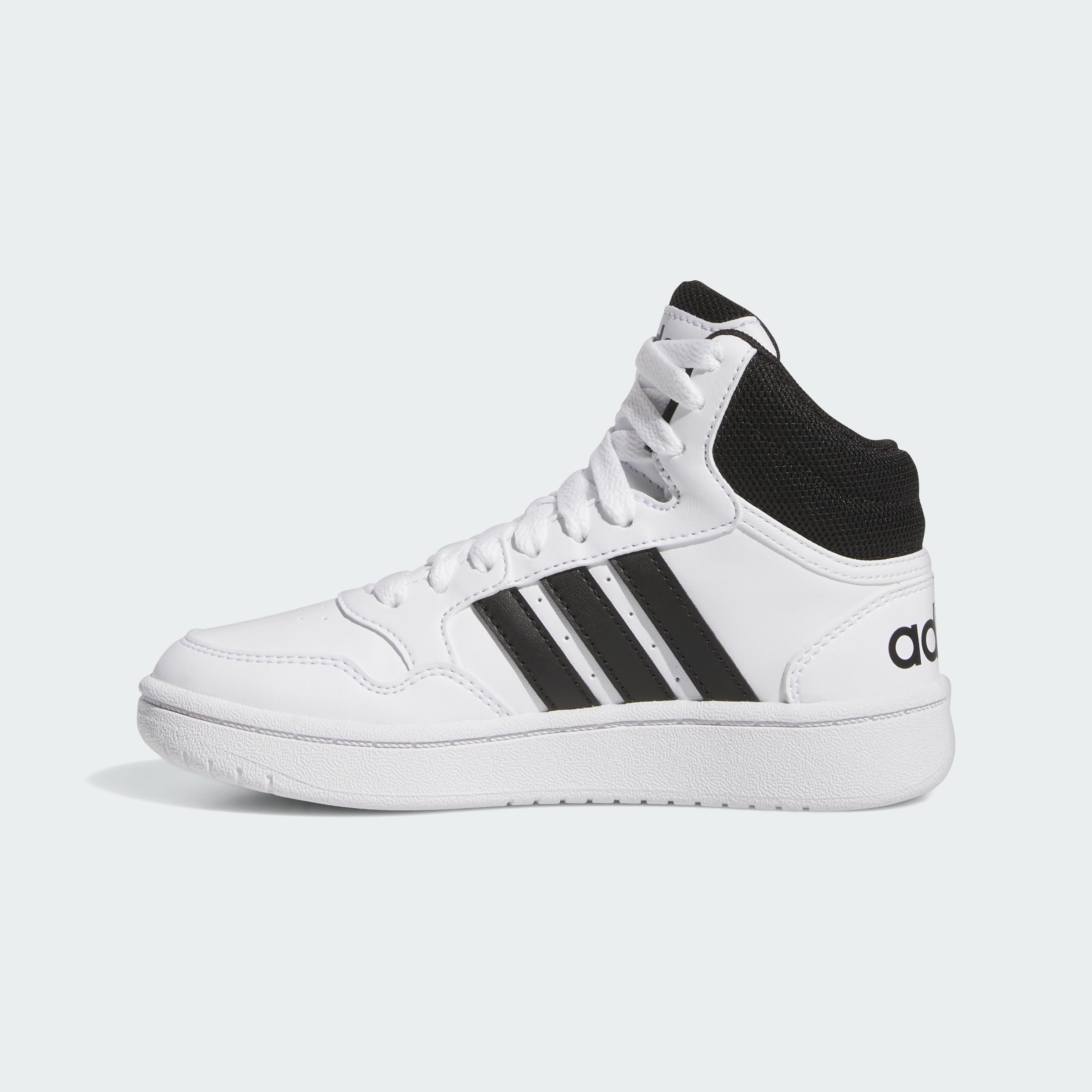 adidas Originals Unisex-Child Hoops 3.0 Mid, White/Black/Black, 10.5K 3