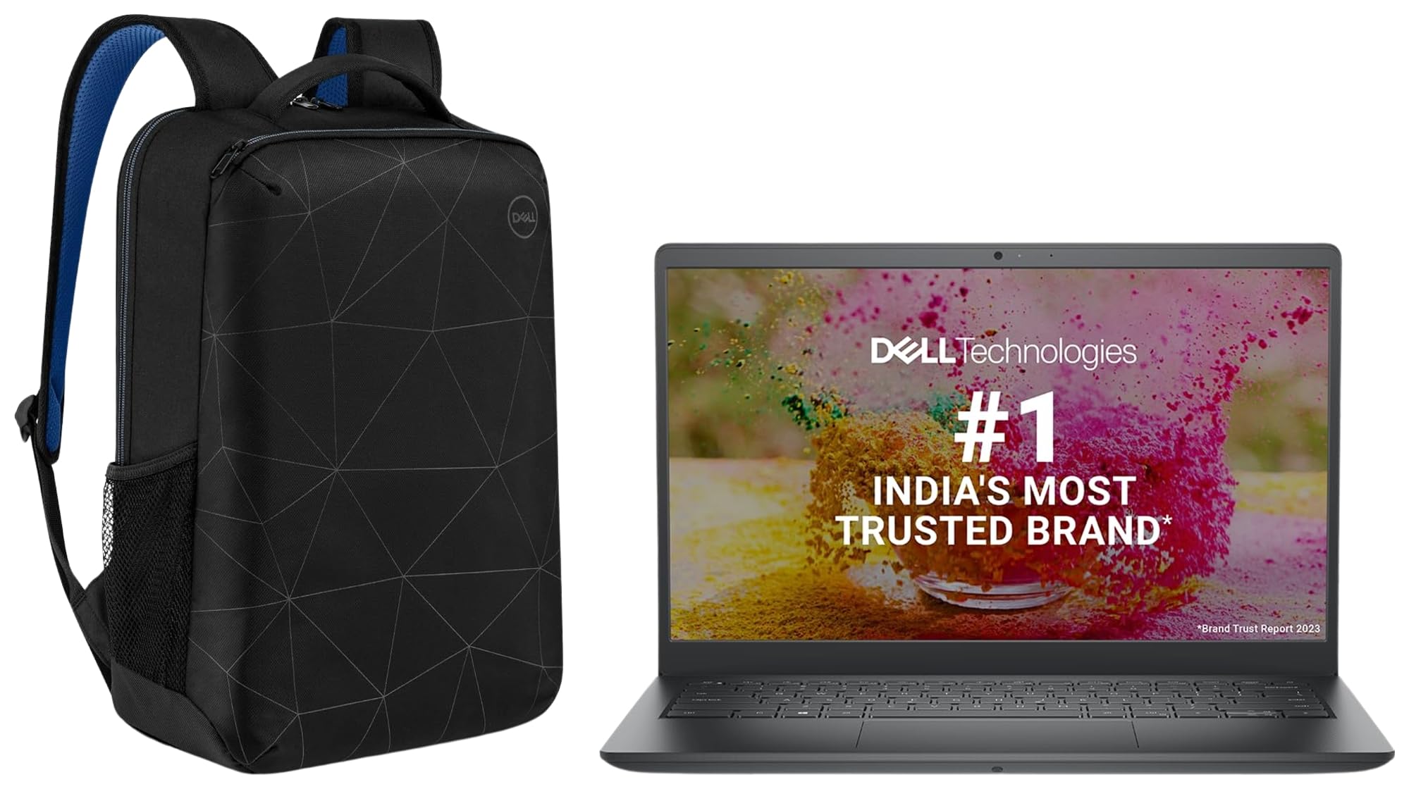 Dell 14 Laptop, AMD Ryzen R5-5500U/ 8GB DDR4, 2400 MHz/ 512GB/ 14.0" (35.56cm) FHD Display with Comfort View Essential Backpack 15 (ES1520P)