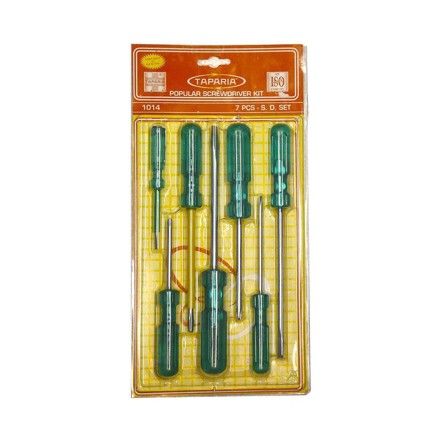 Taparia 1014 Blister Packaging Screw Driver Kit (7-Pieces), Green & Taparia WS 05 Steel (130mm) Wire Stripping Plier (Green and Black) 4