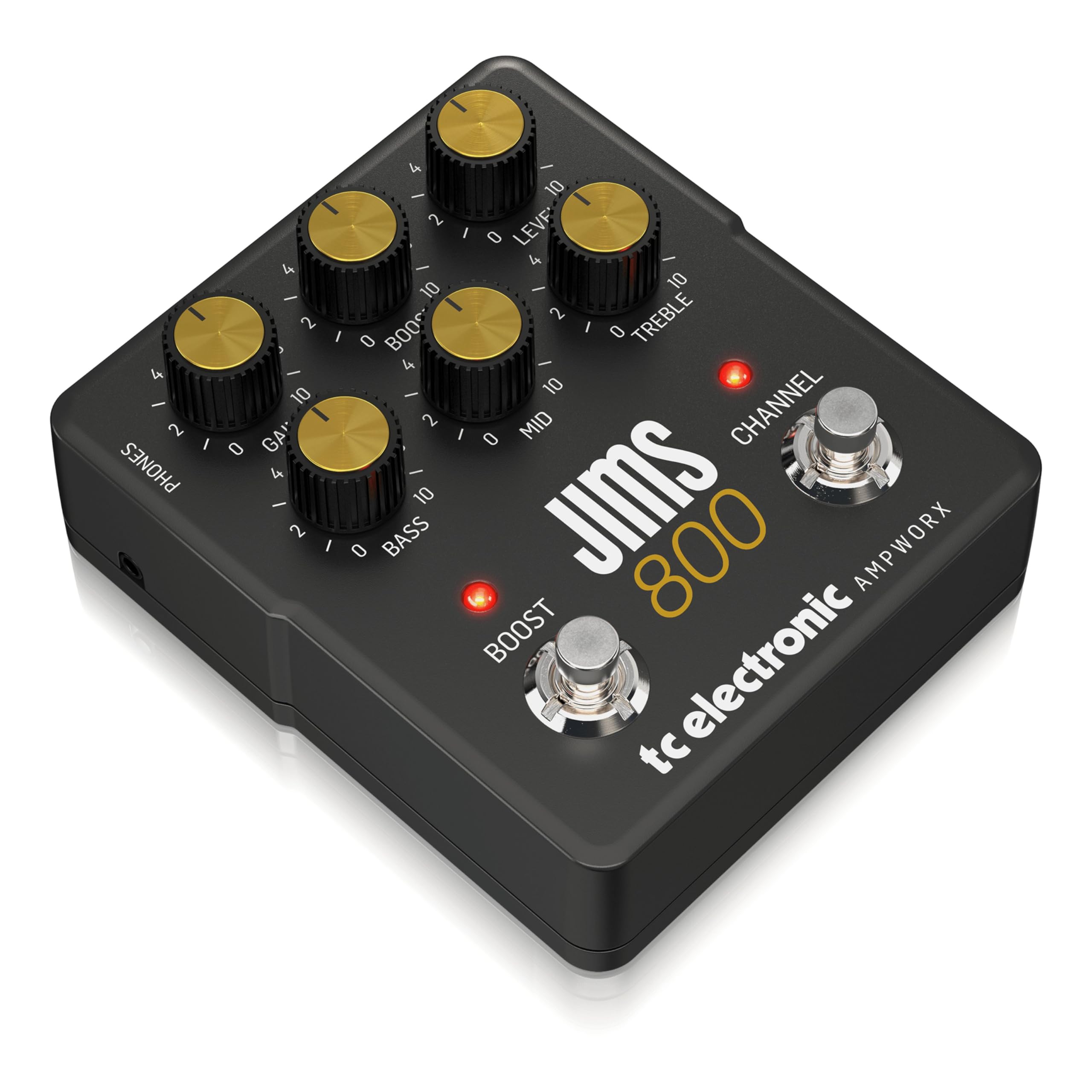 TC Electronic JIMS 800 PREAMP Guitar Pedal | Twin-Channel Guitar Preamp with Independent Channel Controls, Pre/Post Boost & Dedicated Outputs for DI and Headphones 3